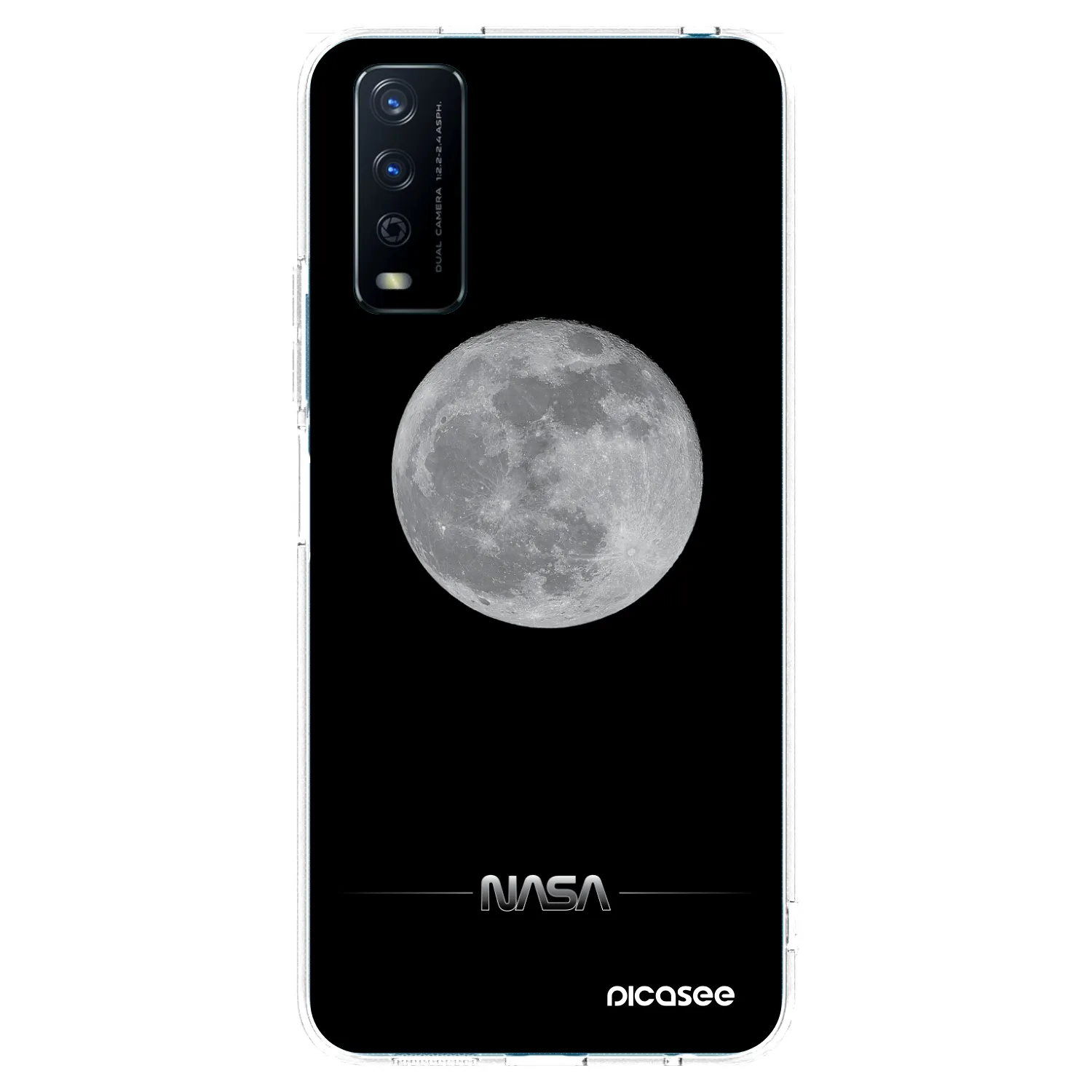 Picasee silikonowe przeźroczyste etui na Vivo Y11s - Moon Minimal