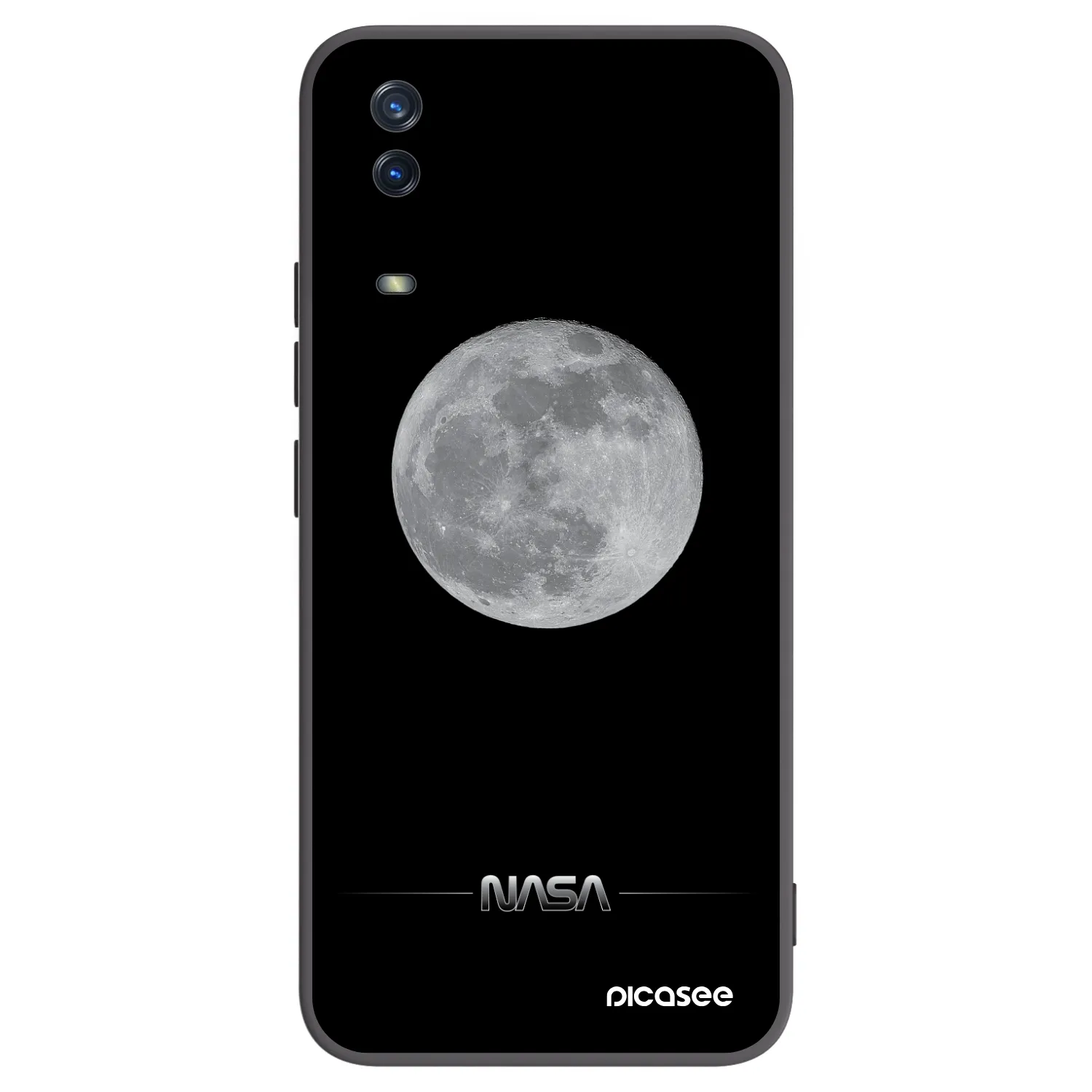 Picasee silikonowe czarne etui na Vivo Y11s - Moon Minimal
