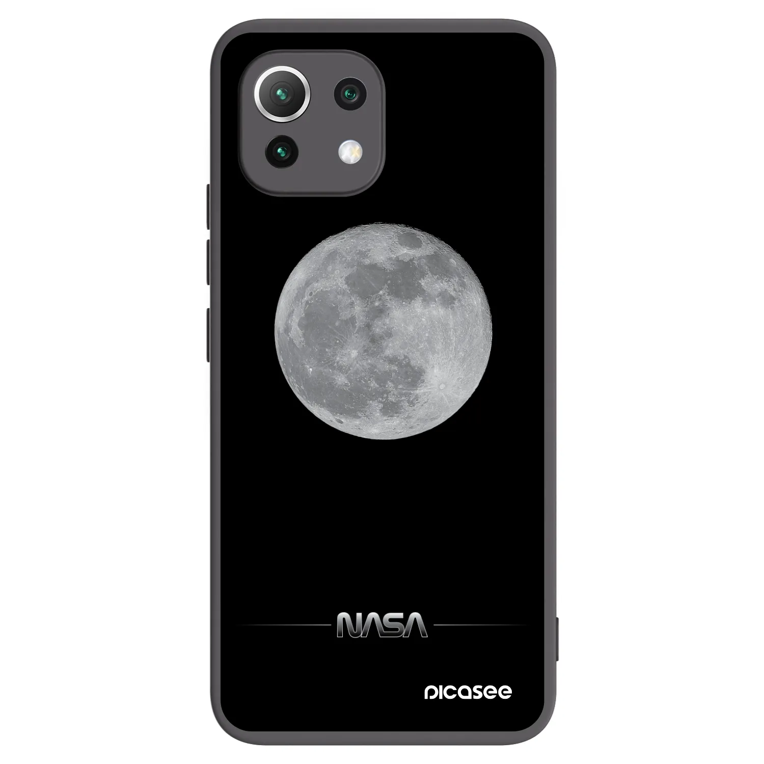 Picasee silikonowe czarne etui na Xiaomi 11 Lite 5G NE - Moon Minimal