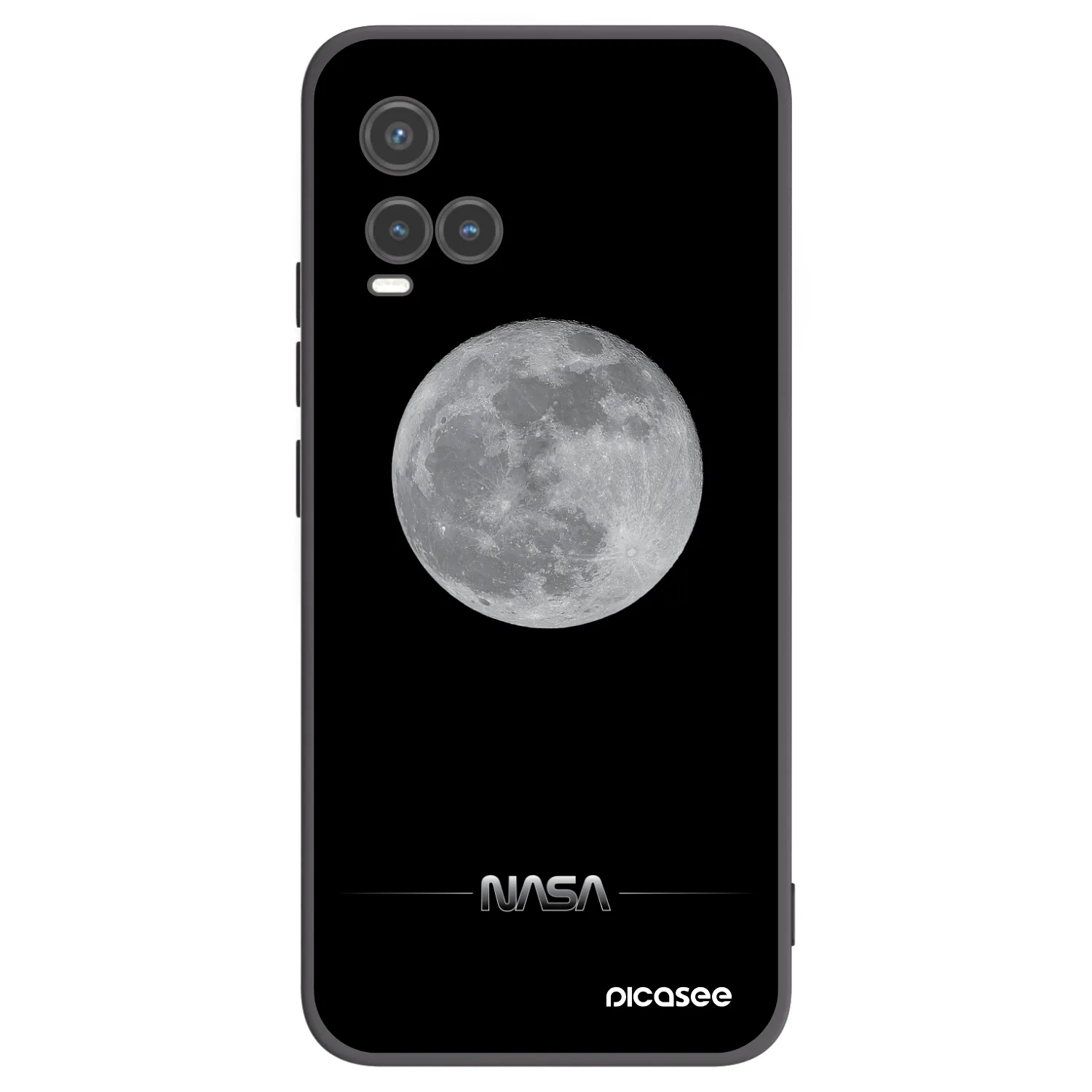 Picasee silikonowe czarne etui na Vivo Y33s - Moon Minimal