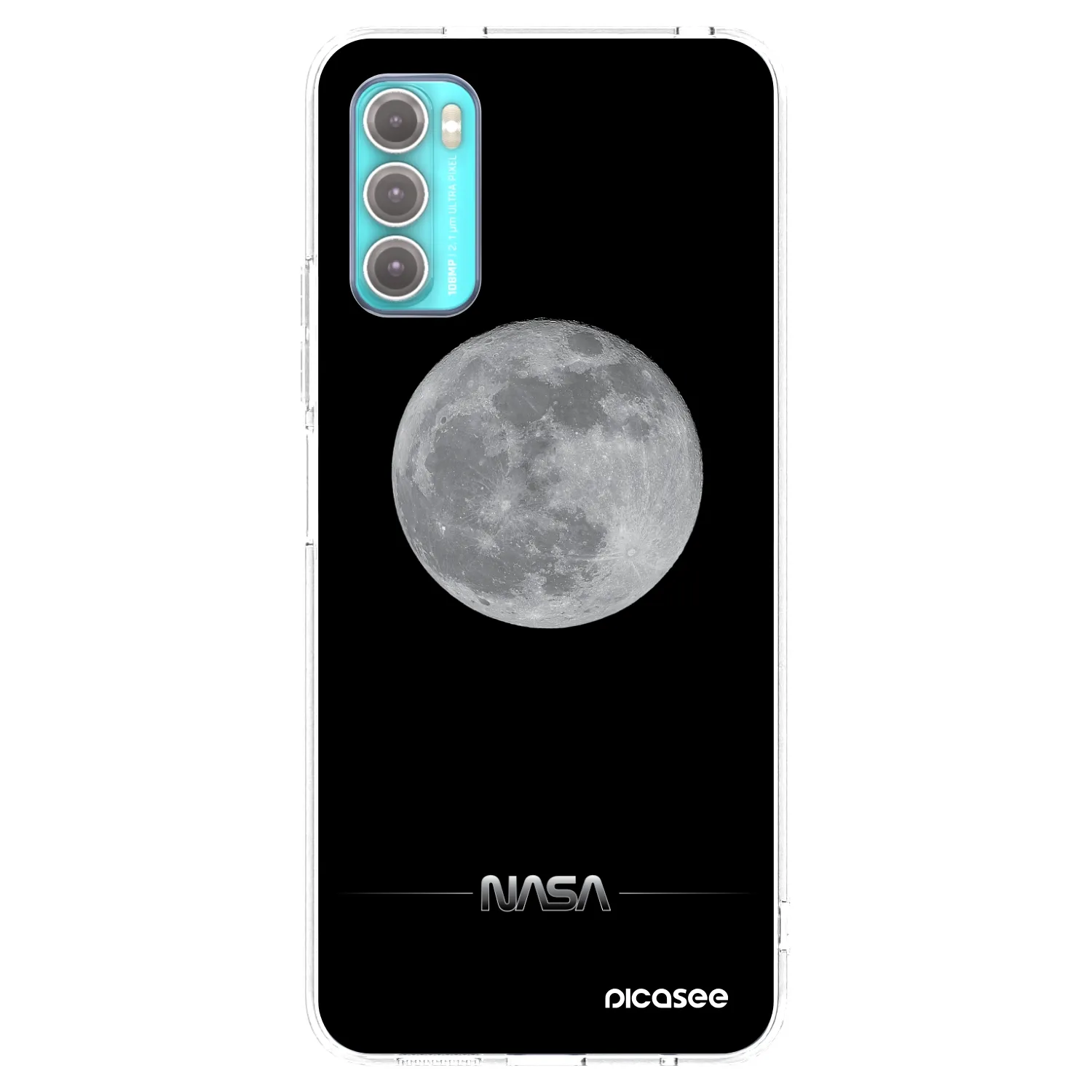 Picasee silikonowe przeźroczyste etui na Motorola Moto G60 - Moon Minimal