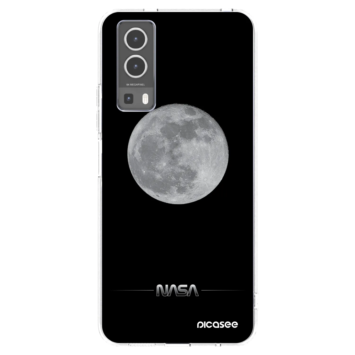 Picasee silikonowe przeźroczyste etui na Vivo Y72 5G - Moon Minimal