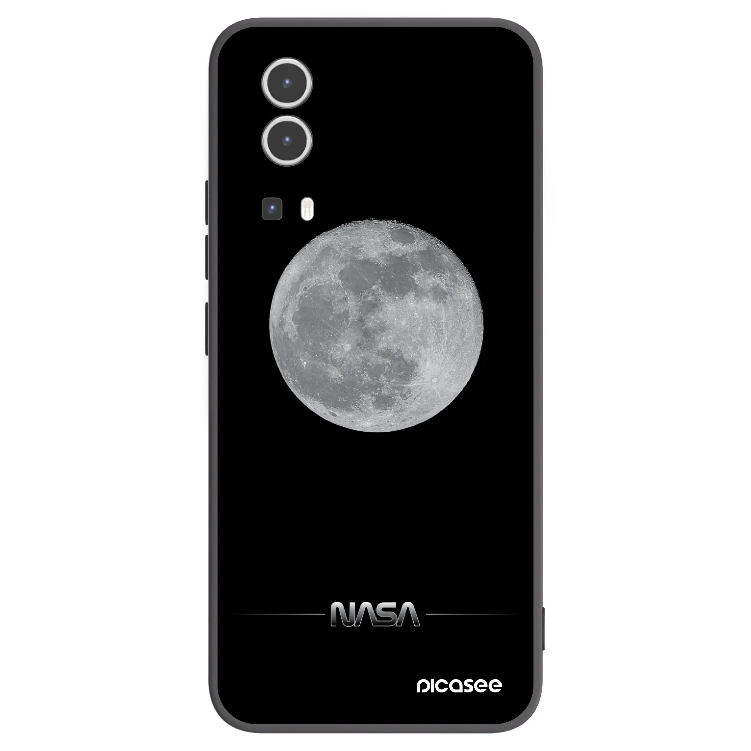 Picasee silikonowe czarne etui na Vivo Y72 5G - Moon Minimal