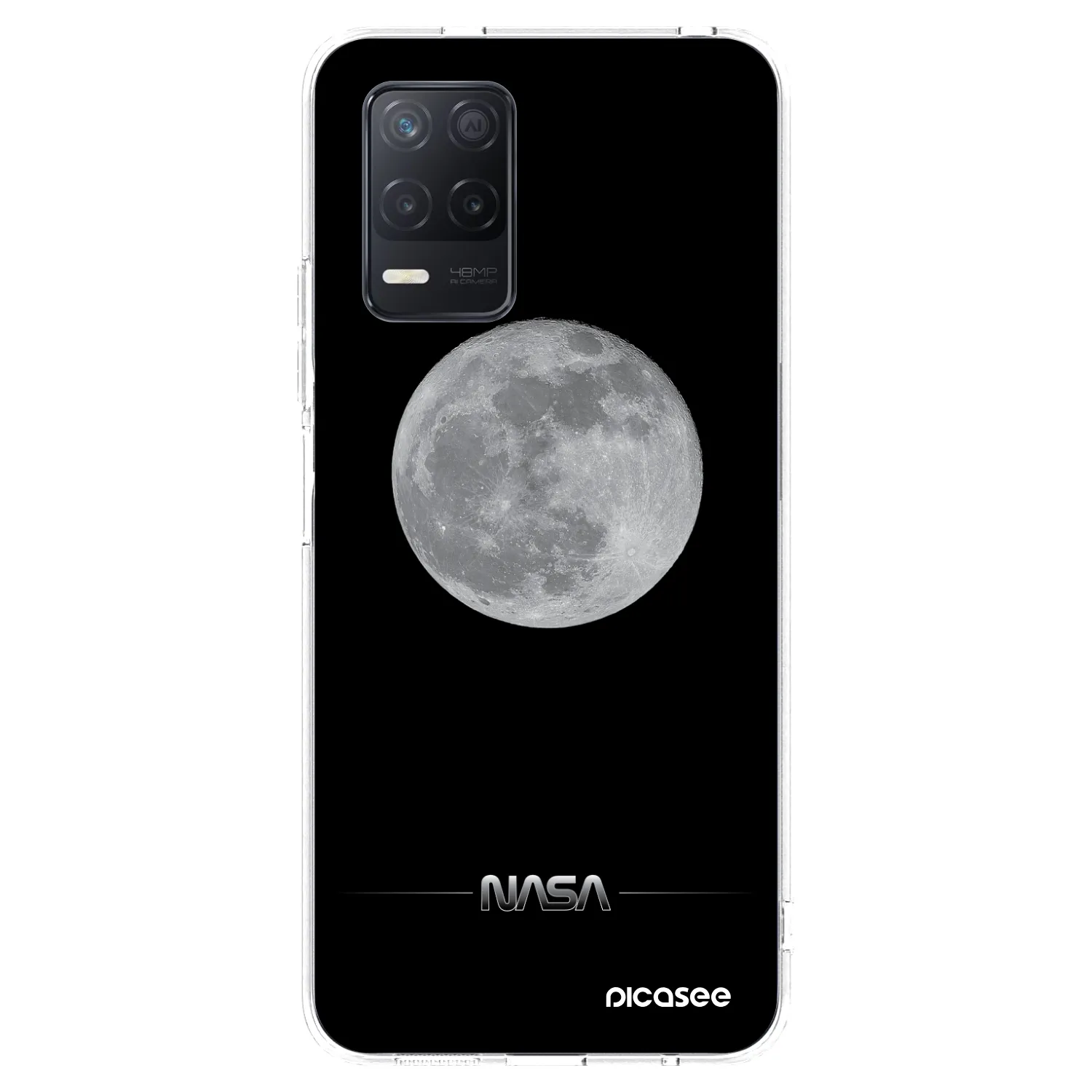 Picasee silikonowe przeźroczyste etui na Realme 8 5G - Moon Minimal