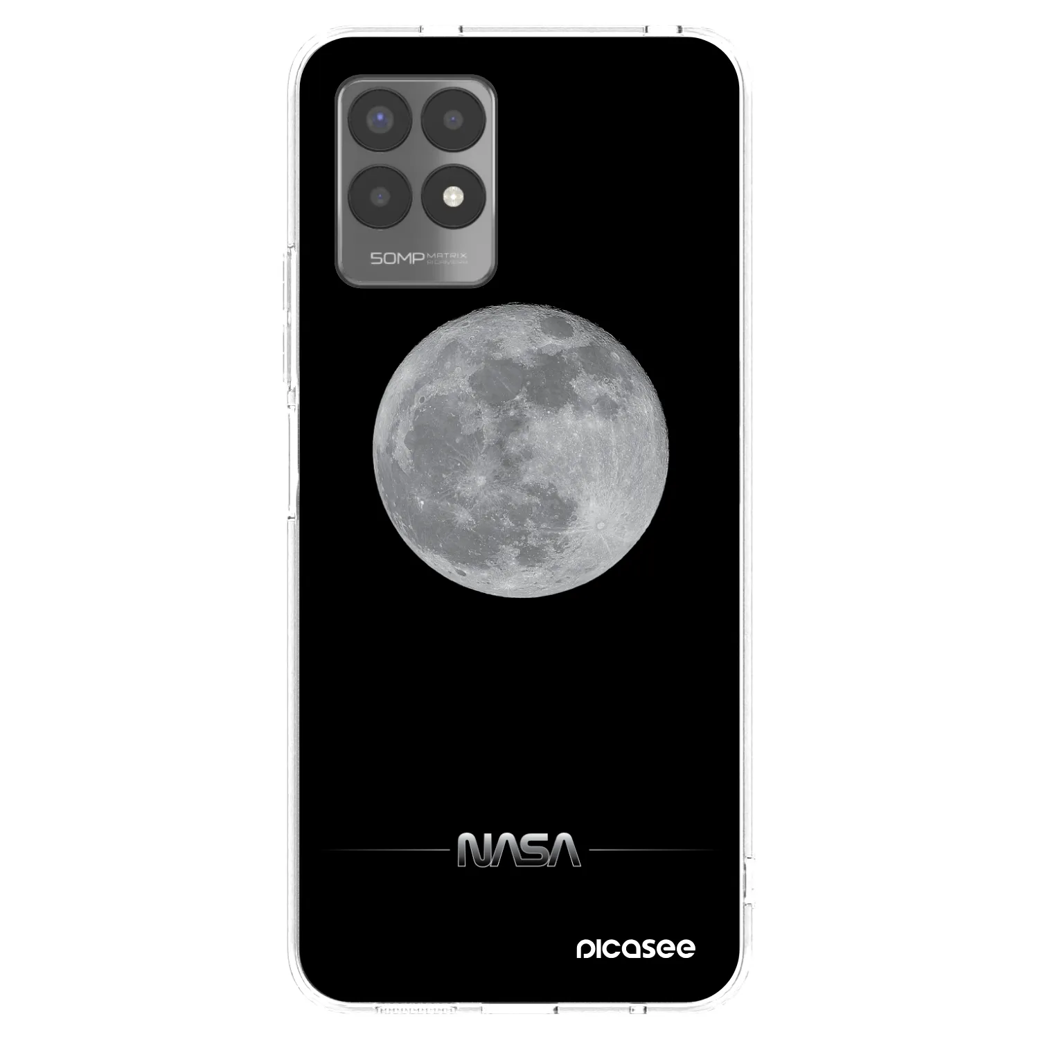 Picasee silikonowe przeźroczyste etui na Realme 8i - Moon Minimal