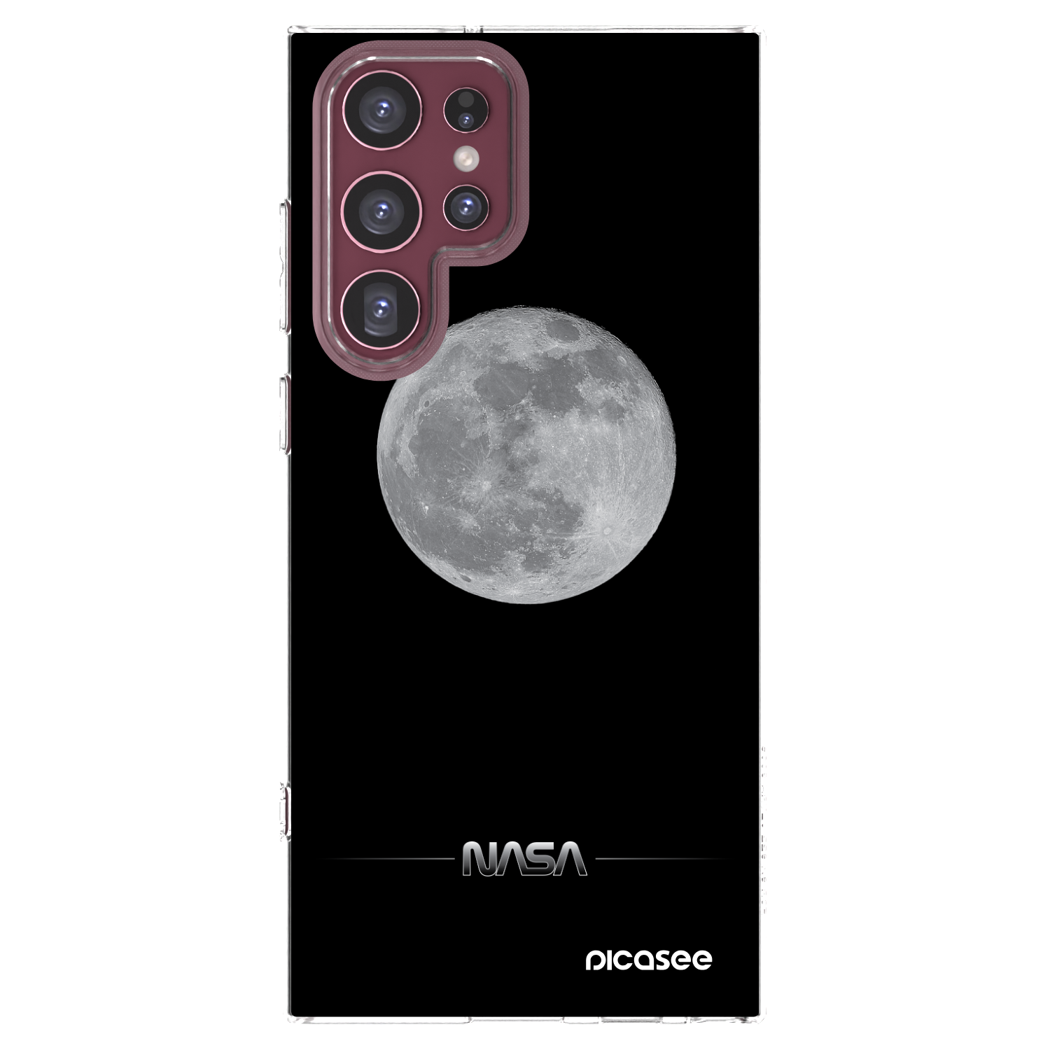 Picasee silikonowe przeźroczyste etui na Samsung Galaxy S22 Ultra 5G - Moon Minimal