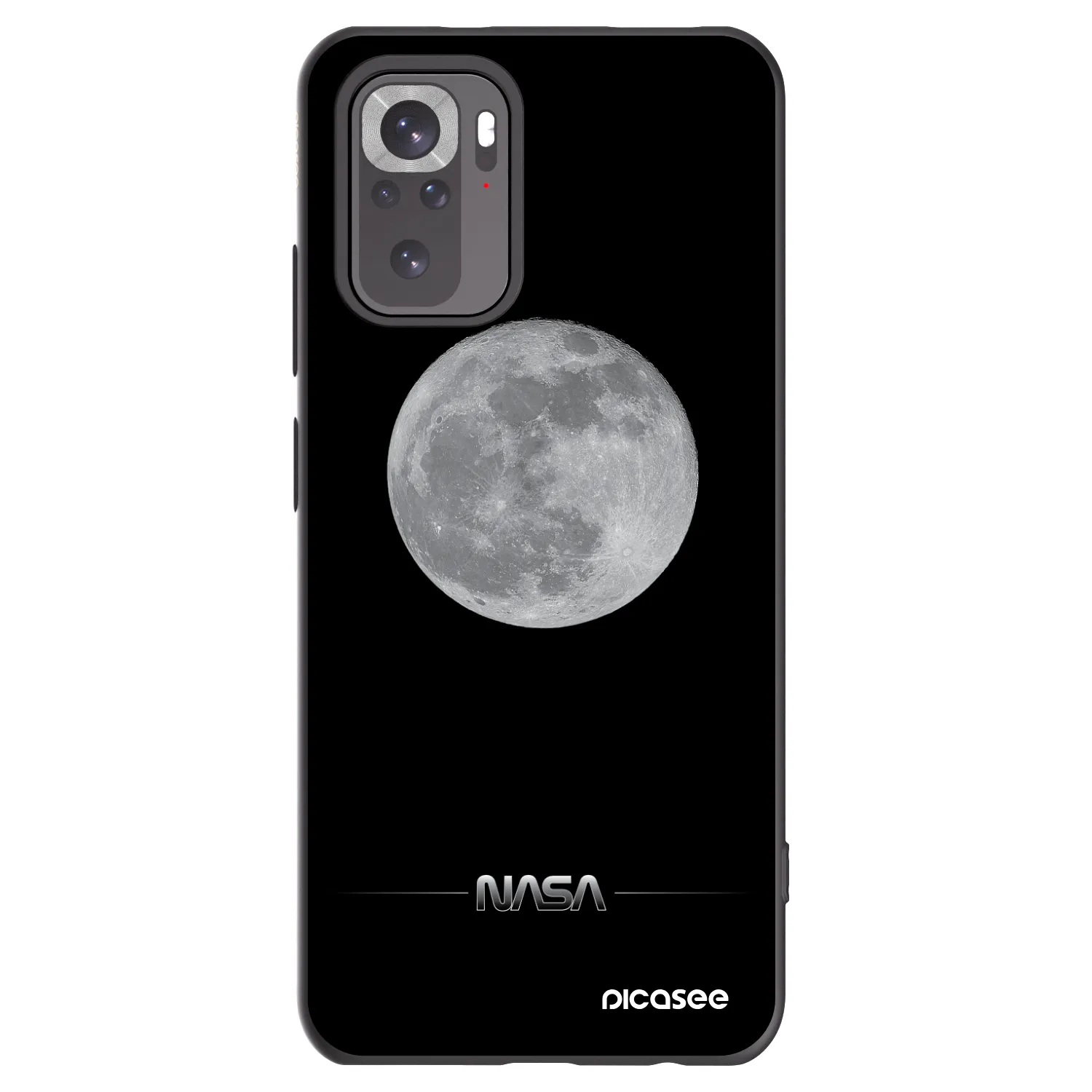 Picasee silikonowe czarne etui na Xiaomi Redmi Note 11S 4G - Moon Minimal