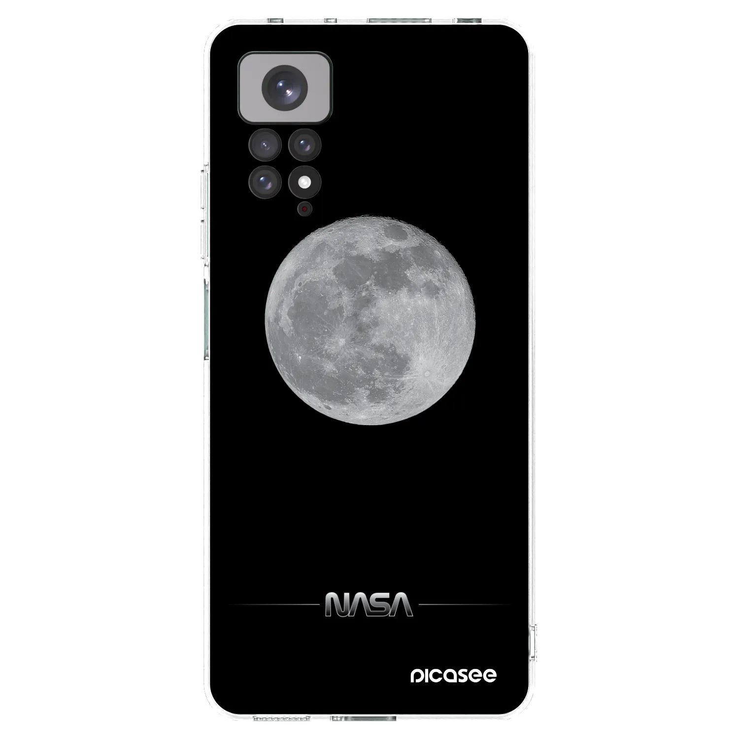 Picasee silikonowe przeźroczyste etui na Xiaomi Redmi Note 11S 4G - Moon Minimal