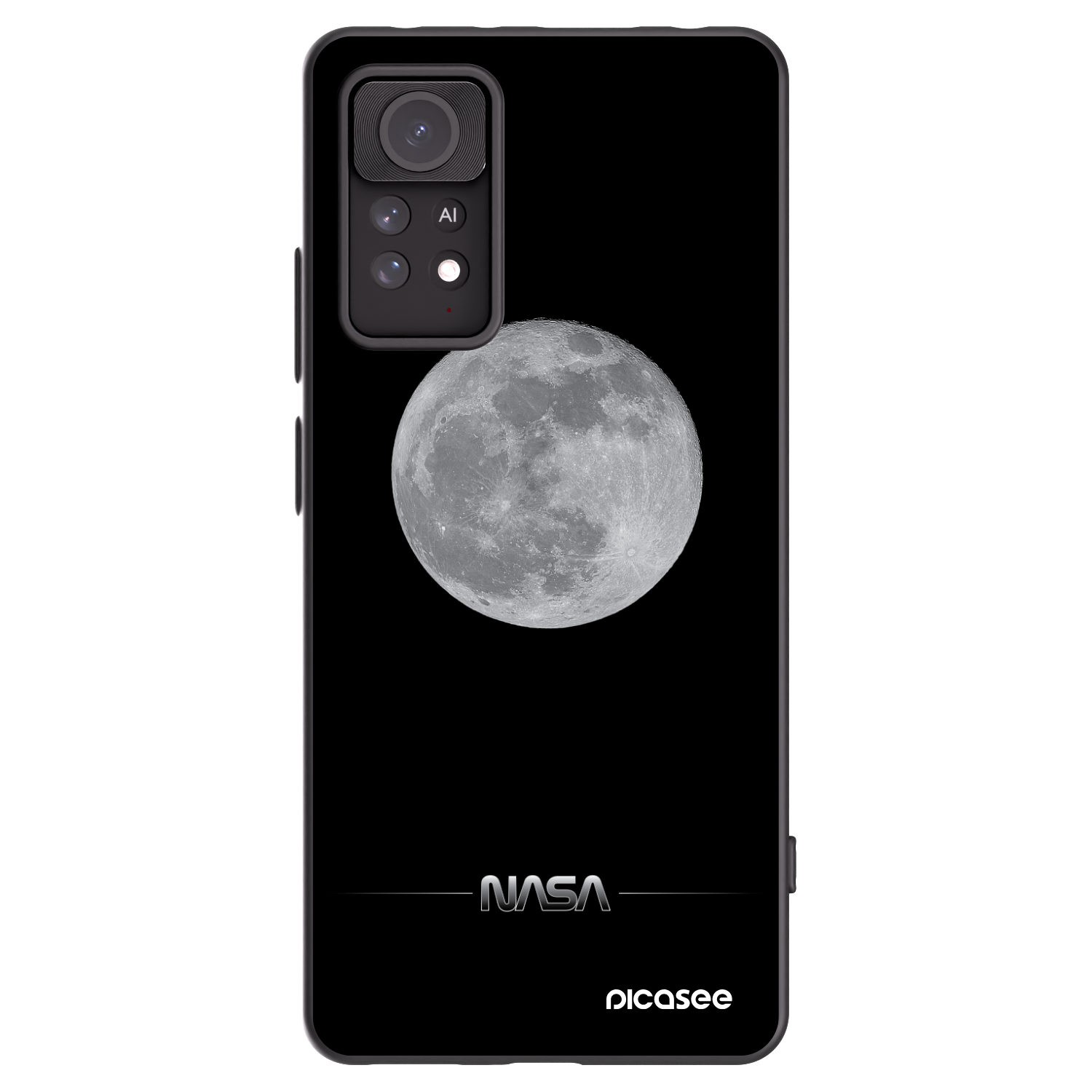 Picasee silikonowe czarne etui na Xiaomi Redmi Note 11 Pro - Moon Minimal