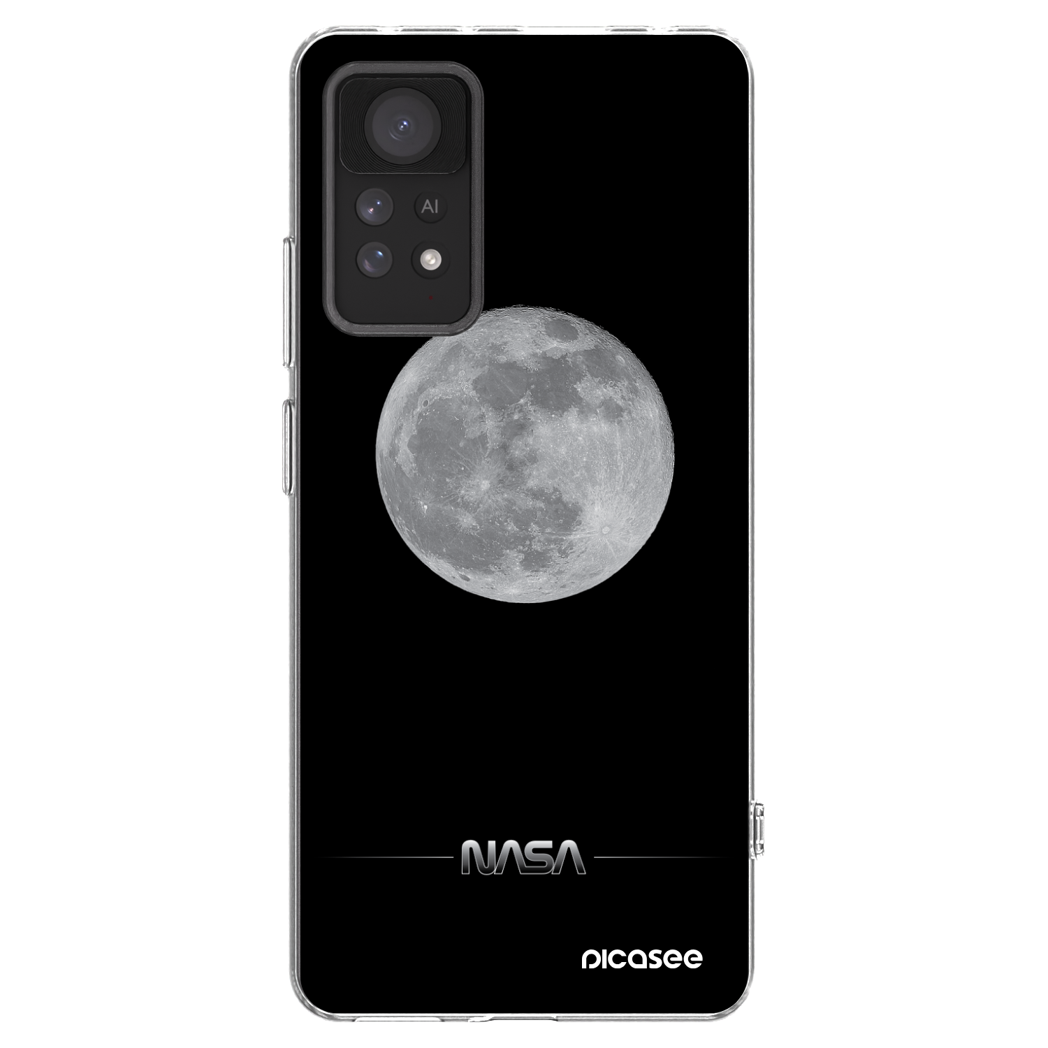 Picasee silikonowe przeźroczyste etui na Xiaomi Redmi Note 11 Pro - Moon Minimal