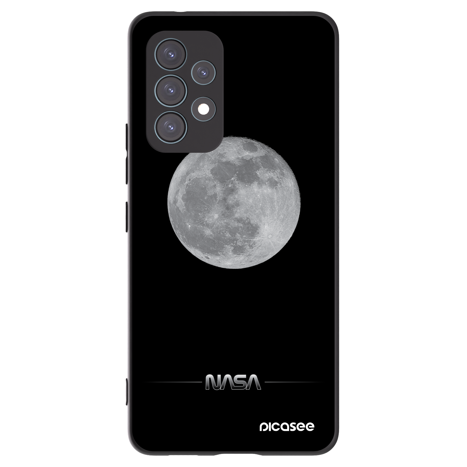 Picasee silikonowe czarne etui na Samsung Galaxy A53 5G A536 - Moon Minimal