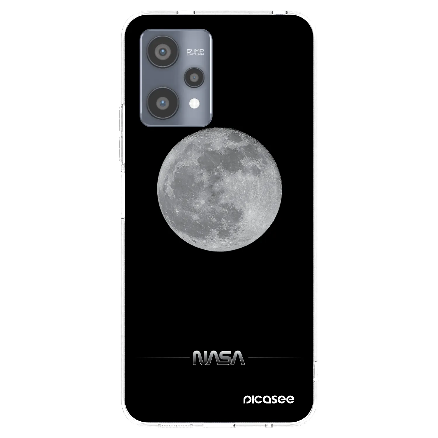 Picasee silikonowe przeźroczyste etui na Realme 9 Pro 5G - Moon Minimal