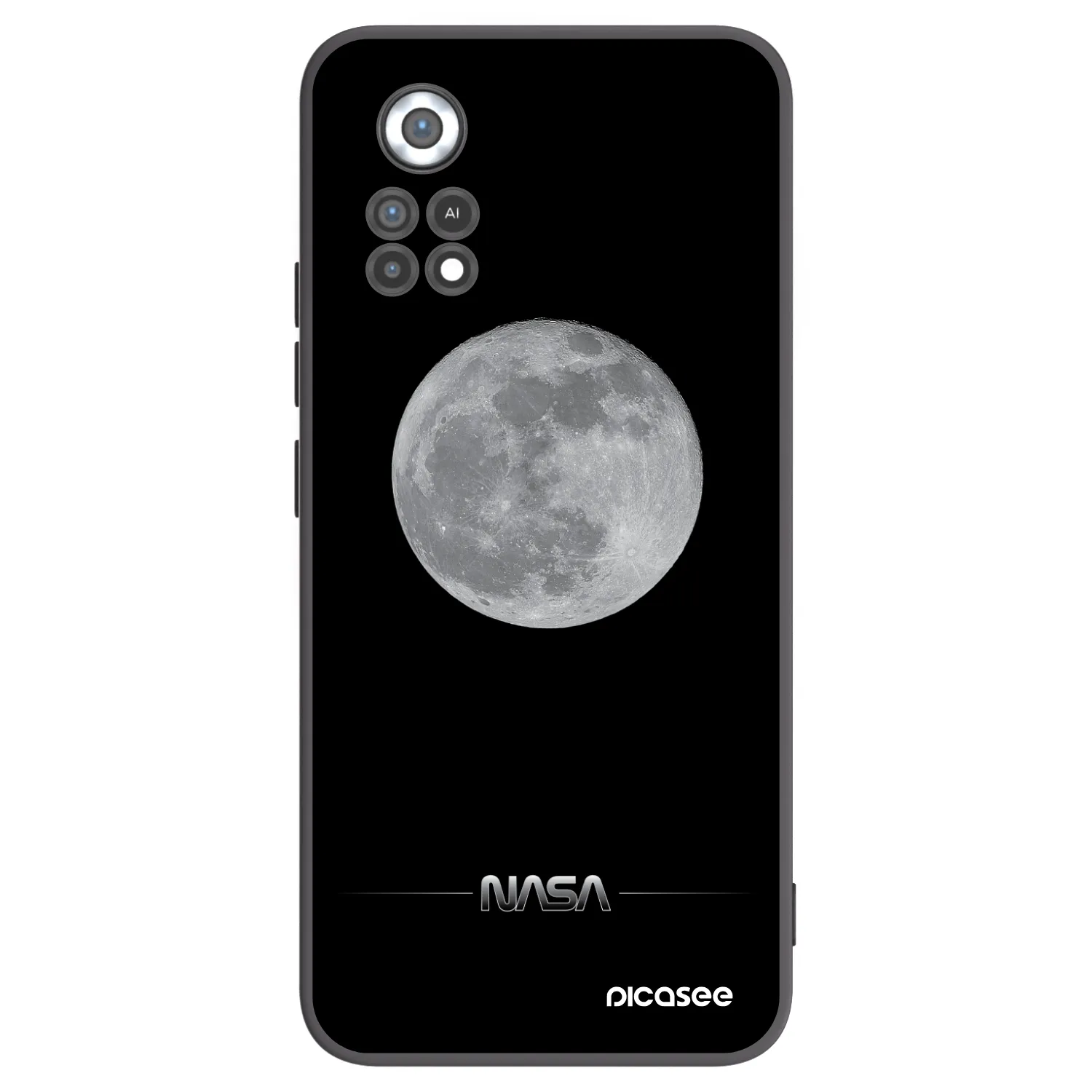 Picasee silikonowe czarne etui na Xiaomi Poco X4 Pro 5G - Moon Minimal