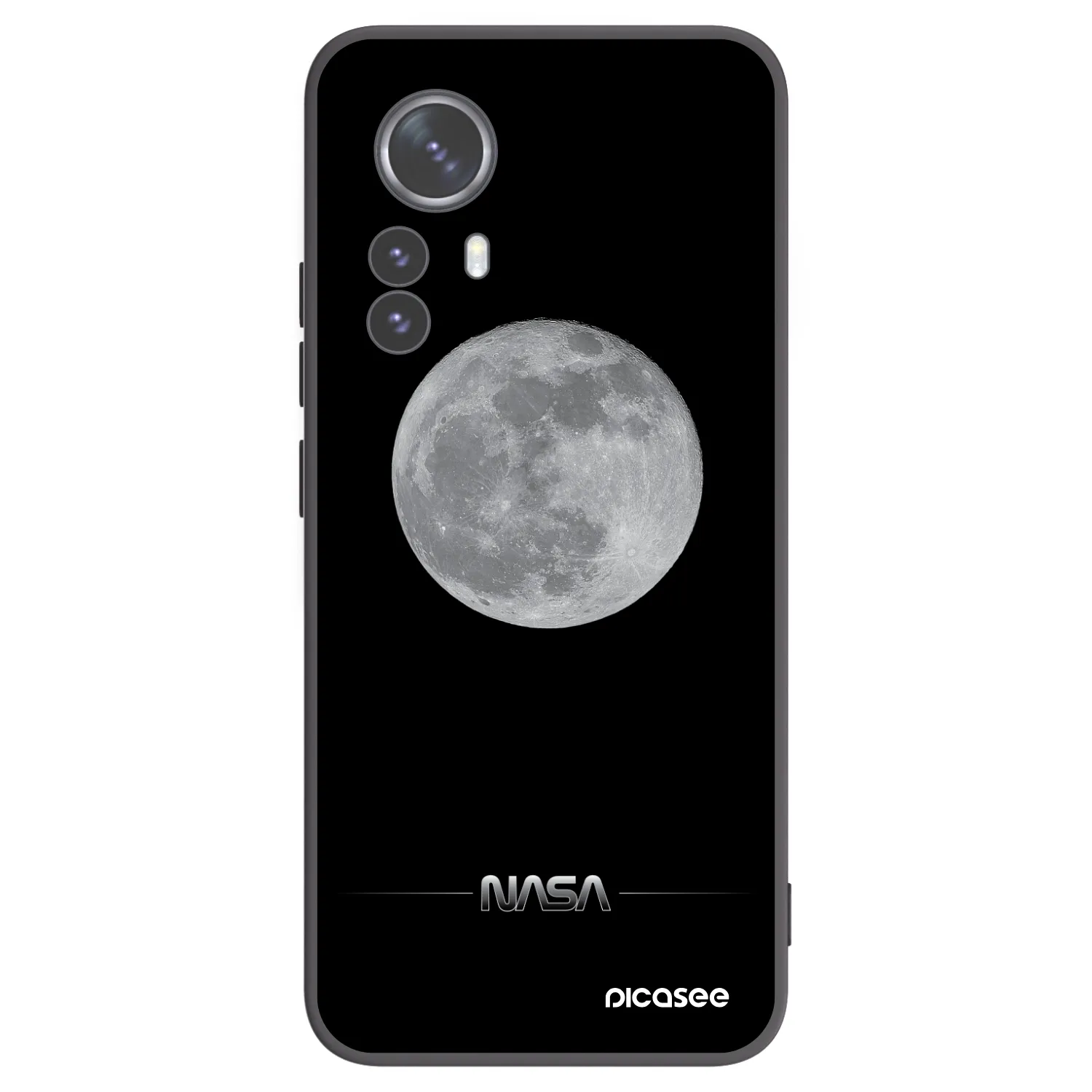 Picasee silikonowe czarne etui na Xiaomi 12 Pro - Moon Minimal