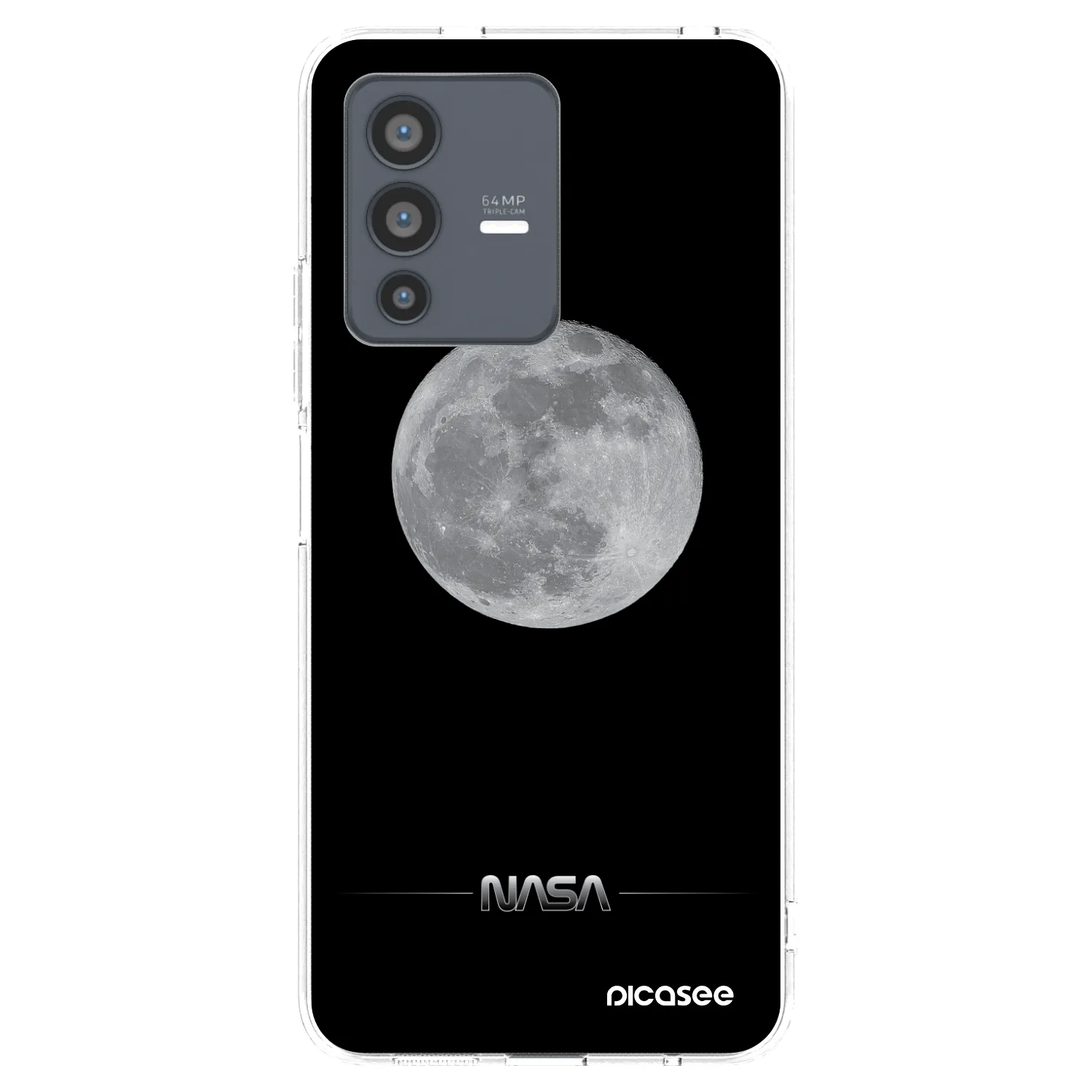 Picasee silikonowe przeźroczyste etui na Vivo V23 5G - Moon Minimal