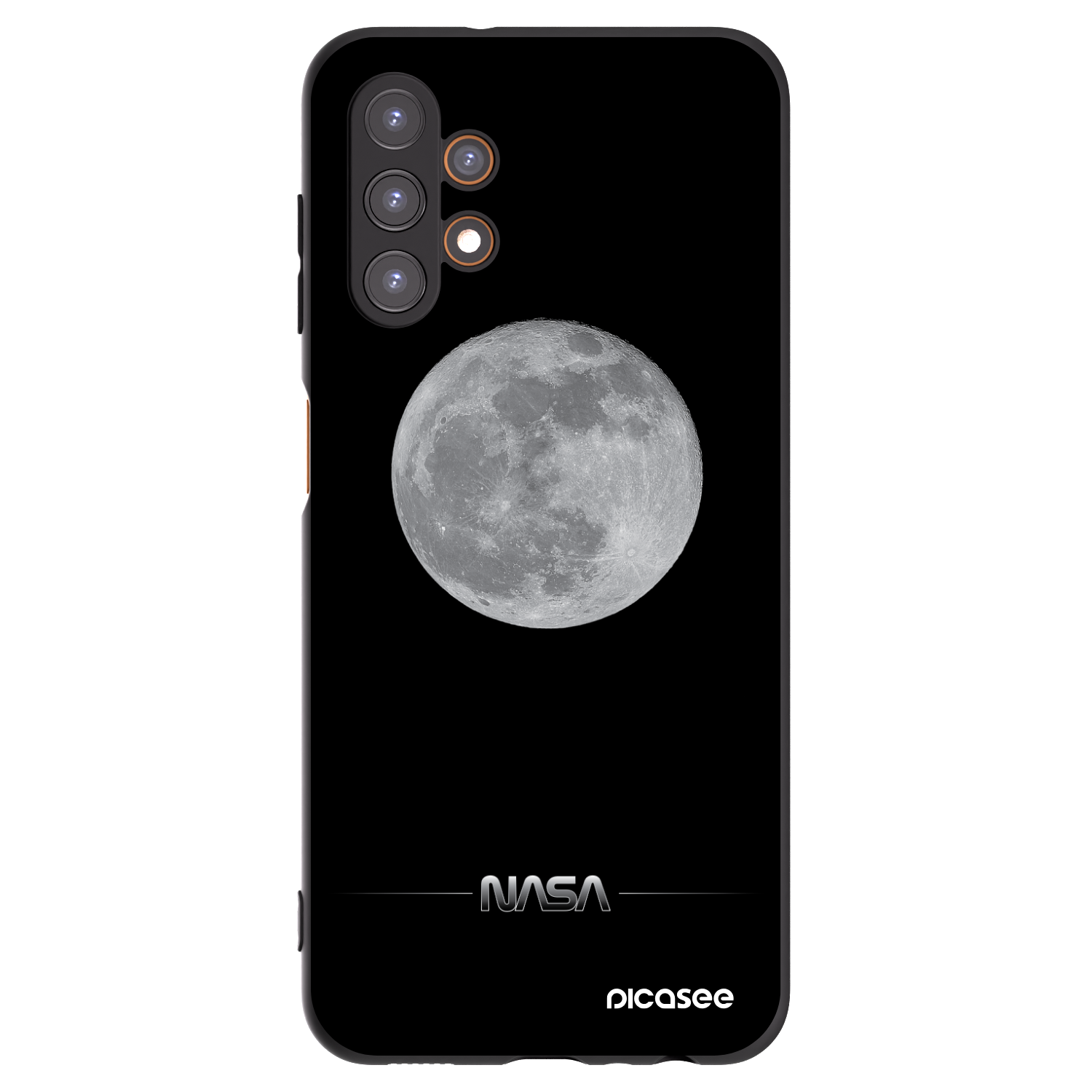 Picasee silikonowe czarne etui na Samsung Galaxy A13 4G A135 - Moon Minimal