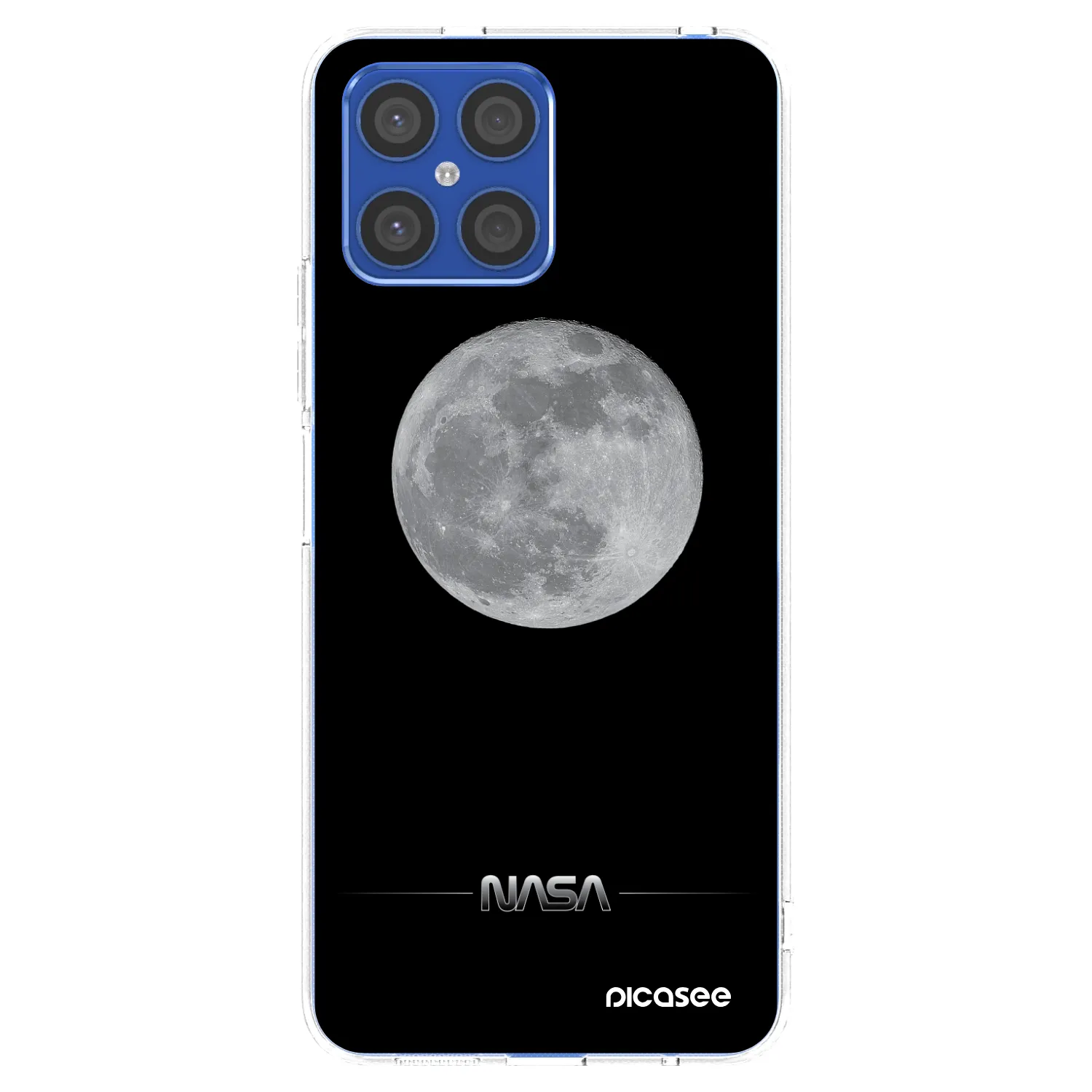 Picasee silikonowe przeźroczyste etui na Honor X8 4G - Moon Minimal