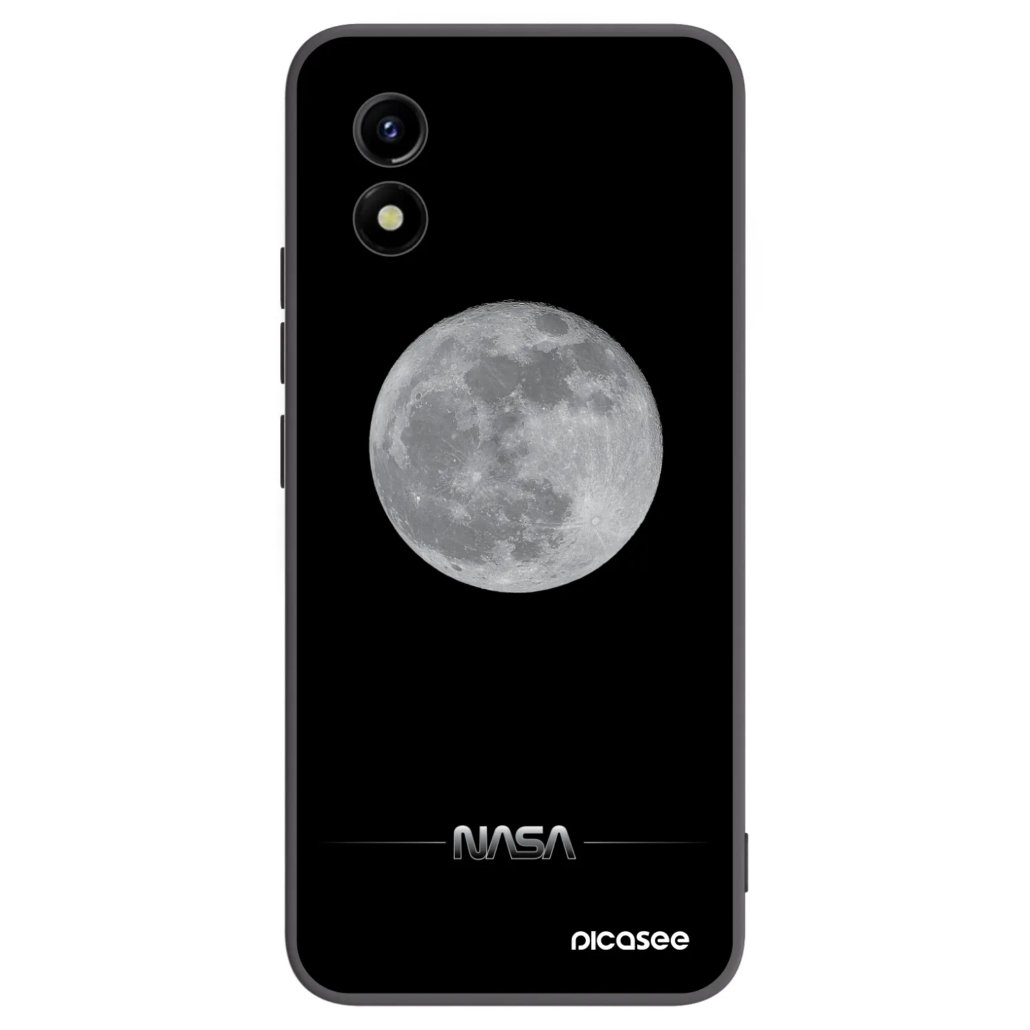 Picasee silikonowe czarne etui na Vivo Y01 - Moon Minimal