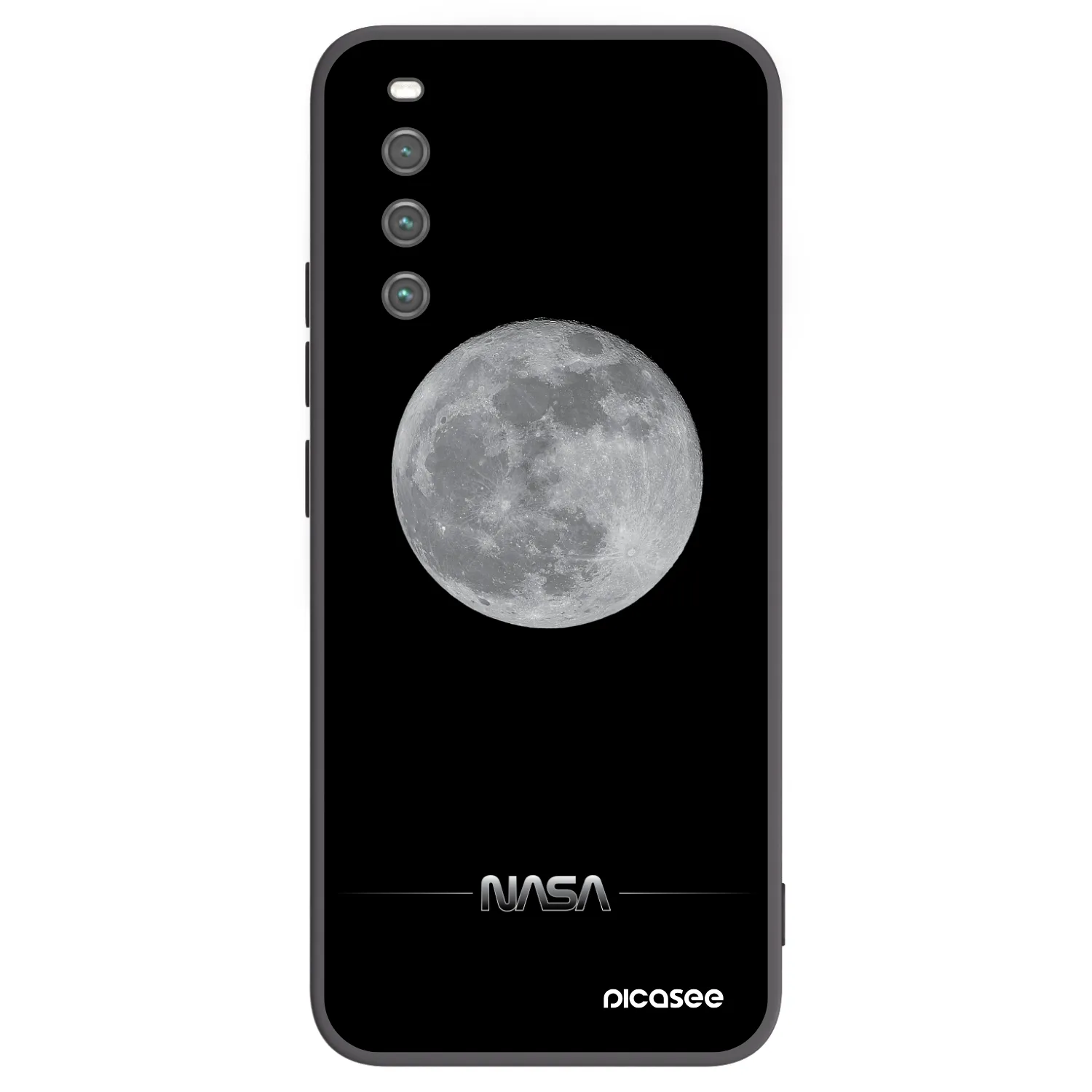 Picasee silikonowe czarne etui na Sony Xperia 10 IV 5G - Moon Minimal