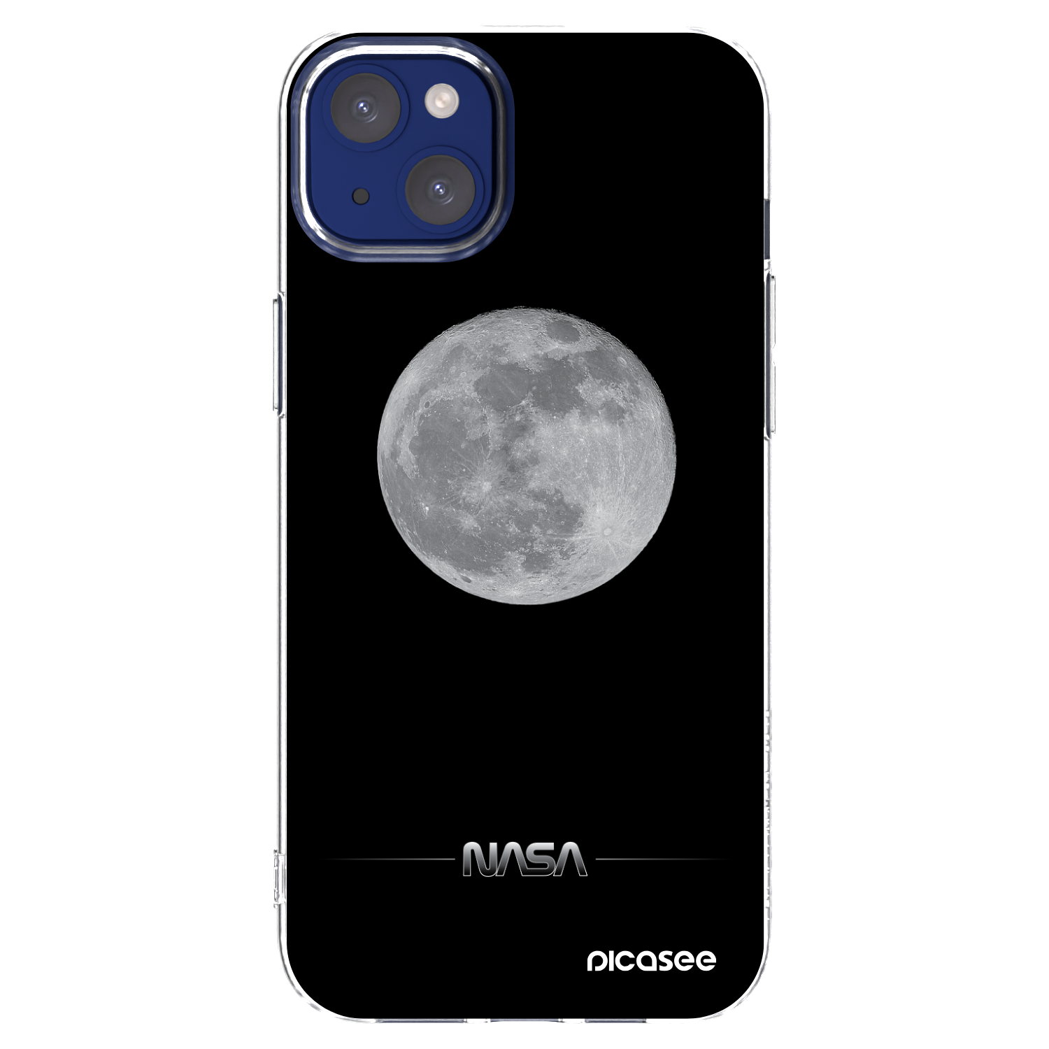 Picasee silikonowe przeźroczyste etui na Apple iPhone 14 Plus - Moon Minimal