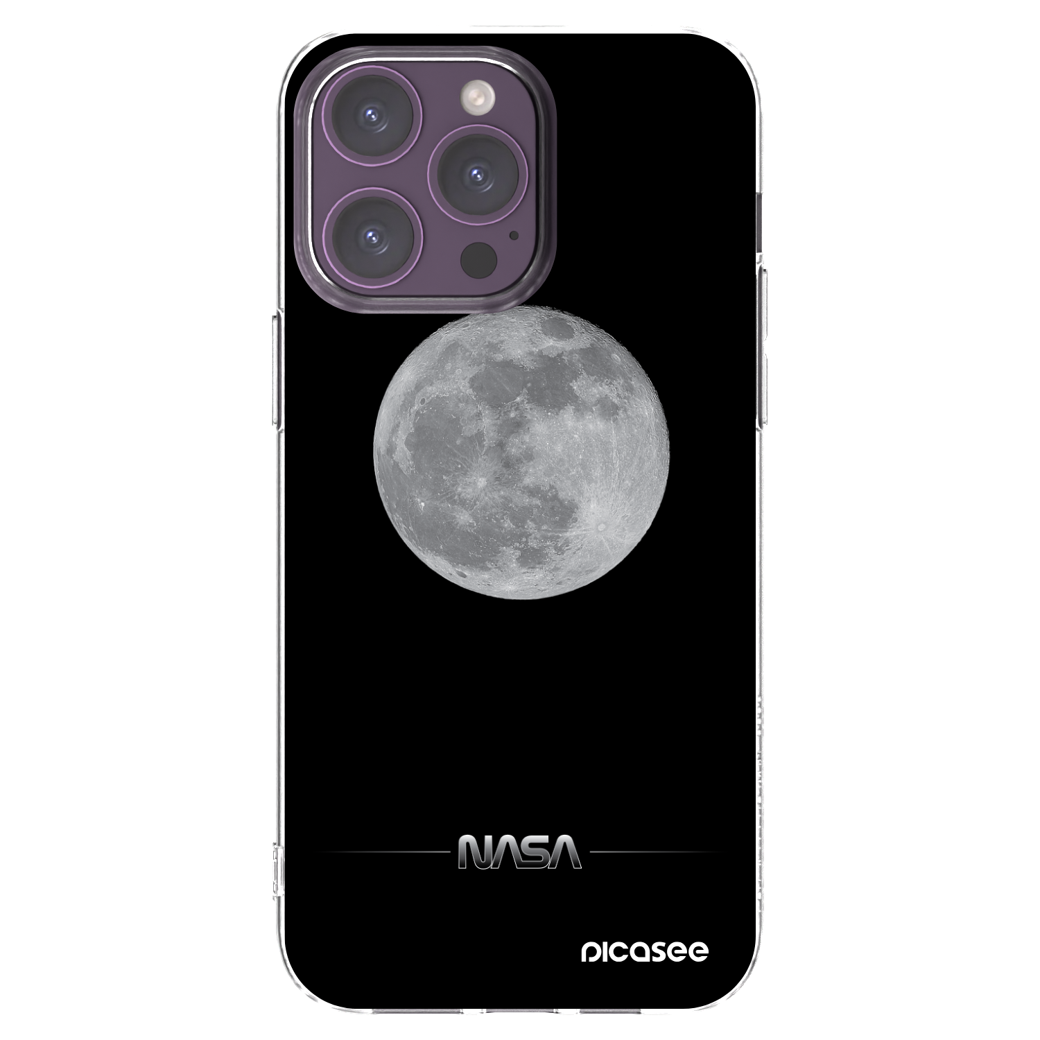 Picasee silikonowe przeźroczyste etui na Apple iPhone 14 Pro Max - Moon Minimal