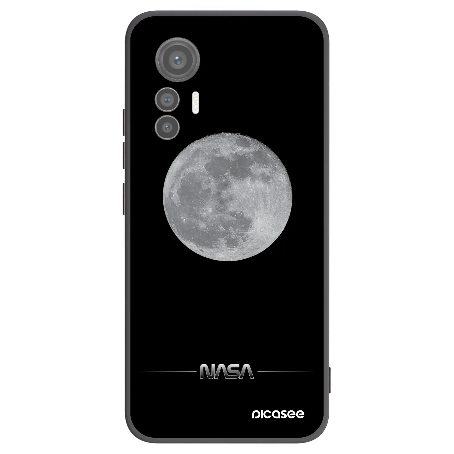 Picasee silikonowe czarne etui na Xiaomi 12 Lite - Moon Minimal