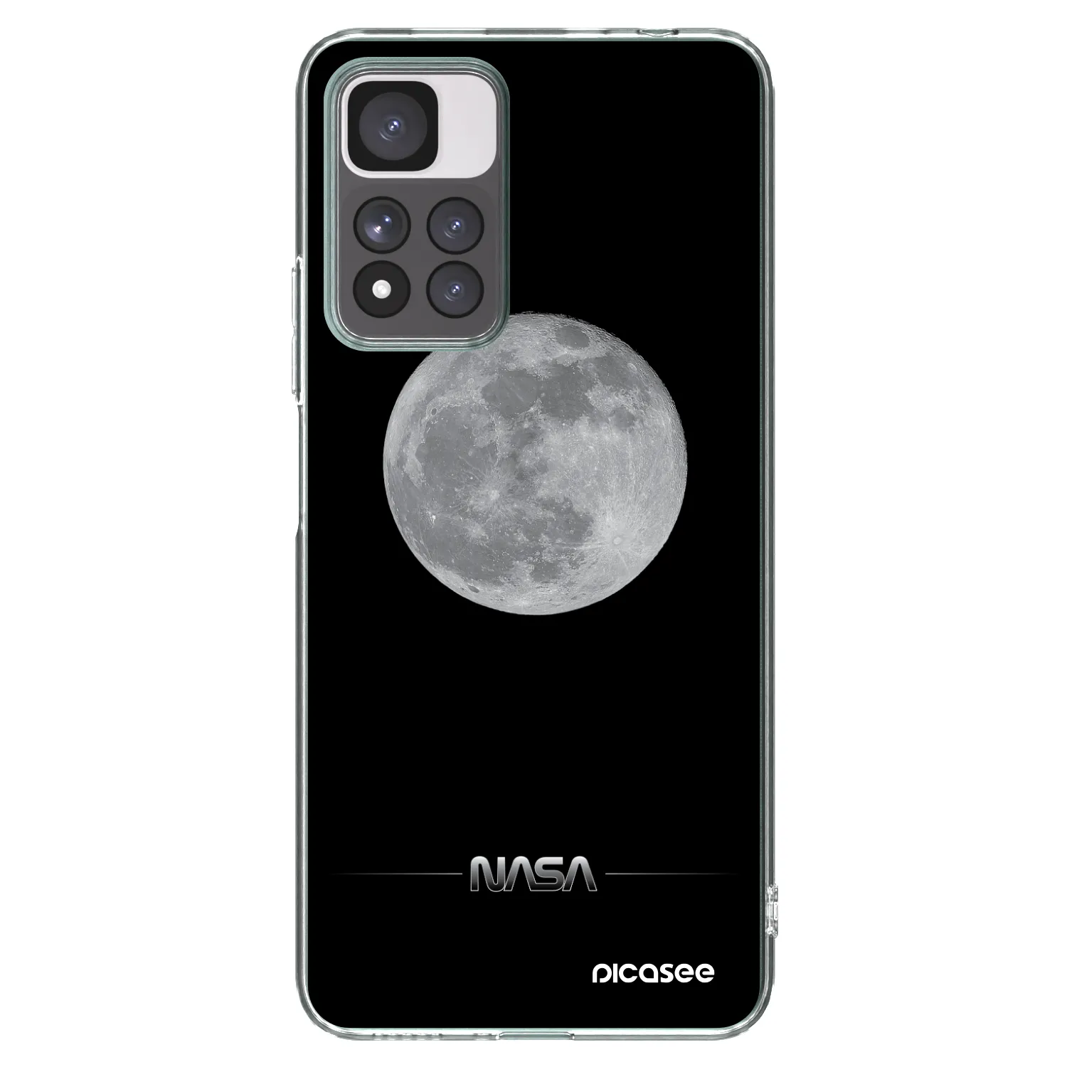 Picasee silikonowe przeźroczyste etui na Xiaomi Redmi Note 11 Pro+ 5G - Moon Minimal