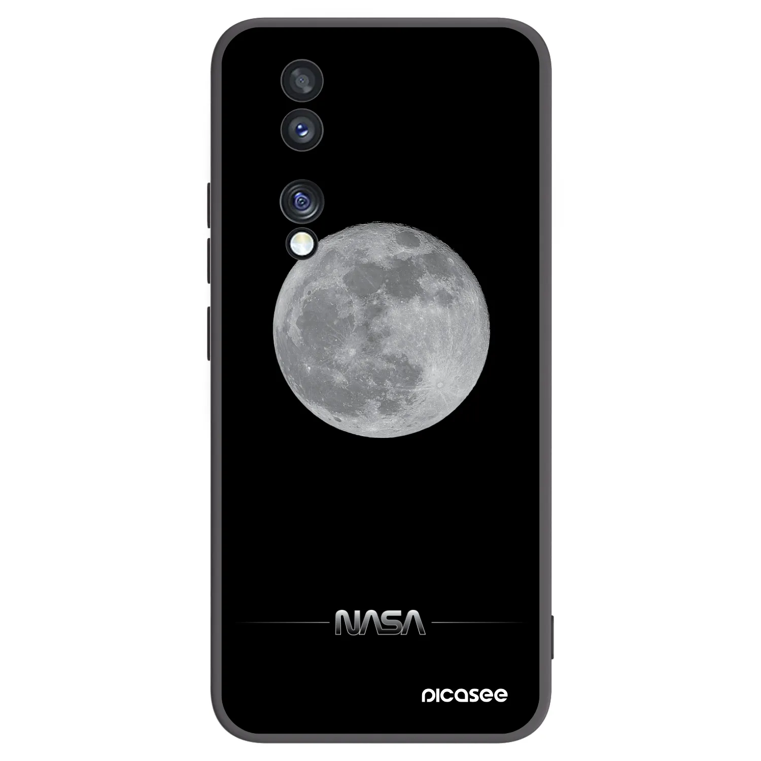 Picasee silikonowe czarne etui na Honor 70 - Moon Minimal