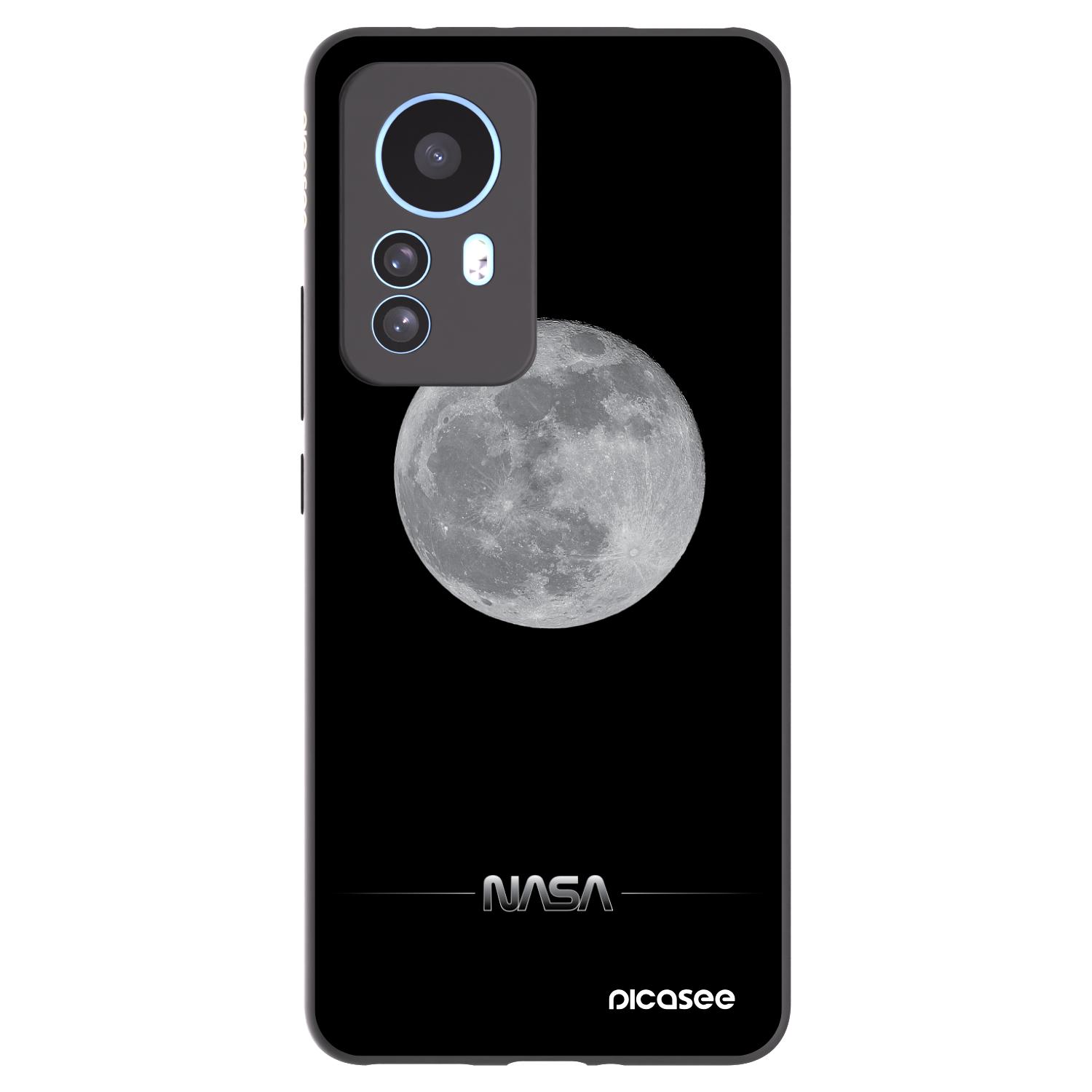 Picasee silikonowe czarne etui na Xiaomi 12T Pro - Moon Minimal