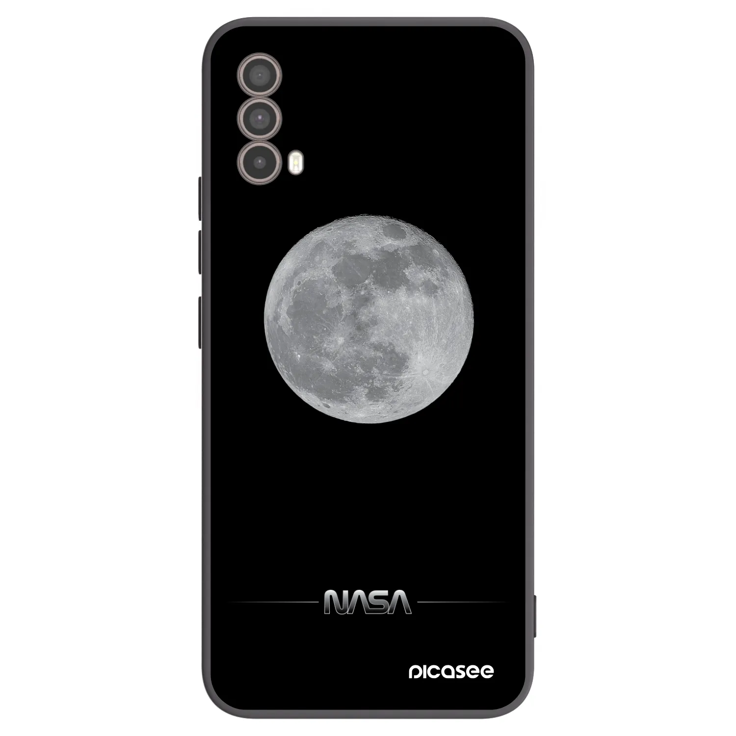 Picasee silikonowe czarne etui na Motorola Moto E40 - Moon Minimal