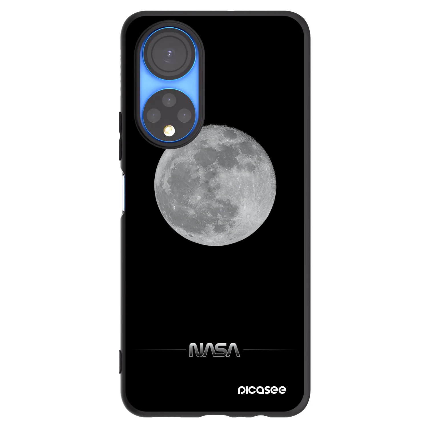 Picasee silikonowe czarne etui na Honor X7 - Moon Minimal