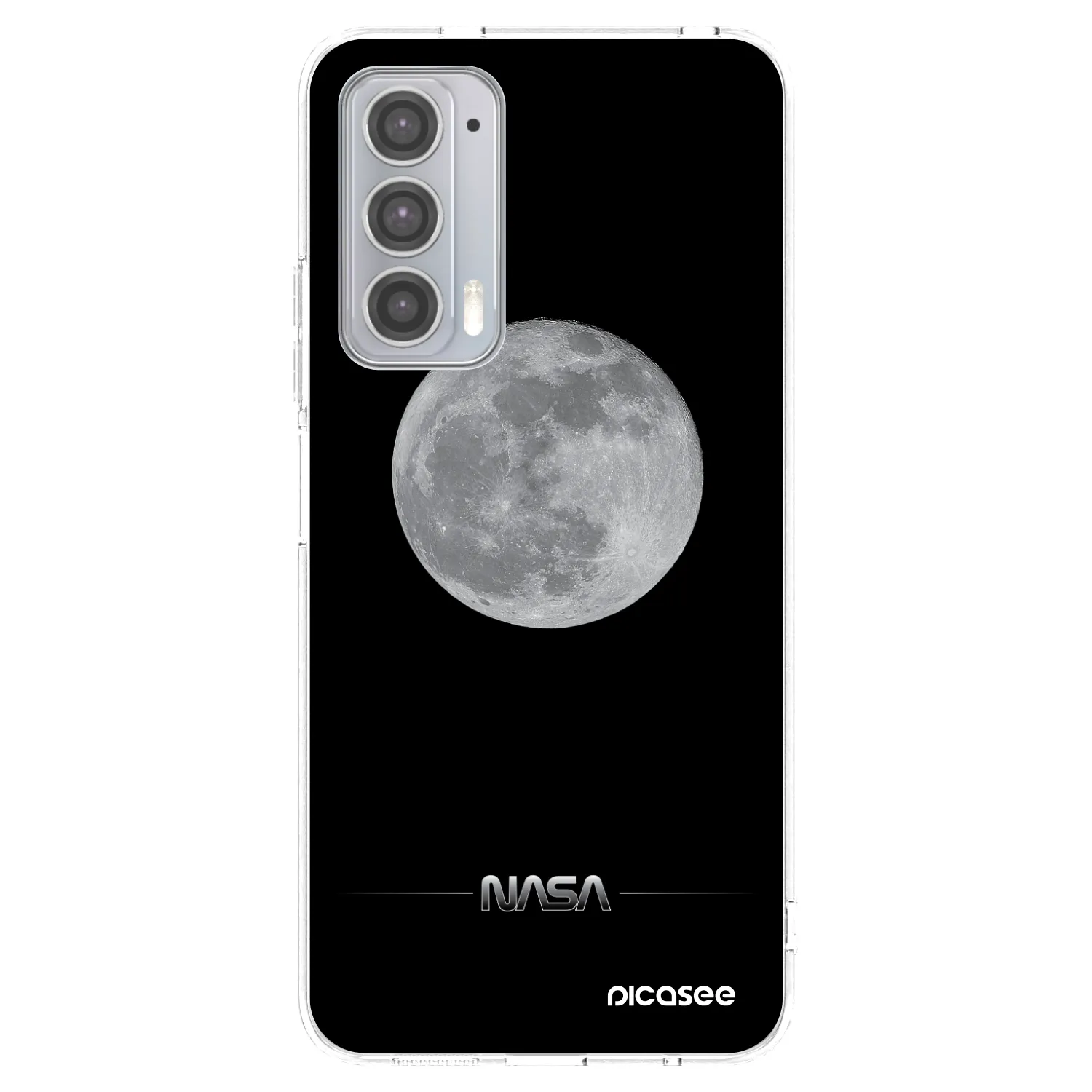 Picasee silikonowe przeźroczyste etui na Motorola Edge 20 - Moon Minimal