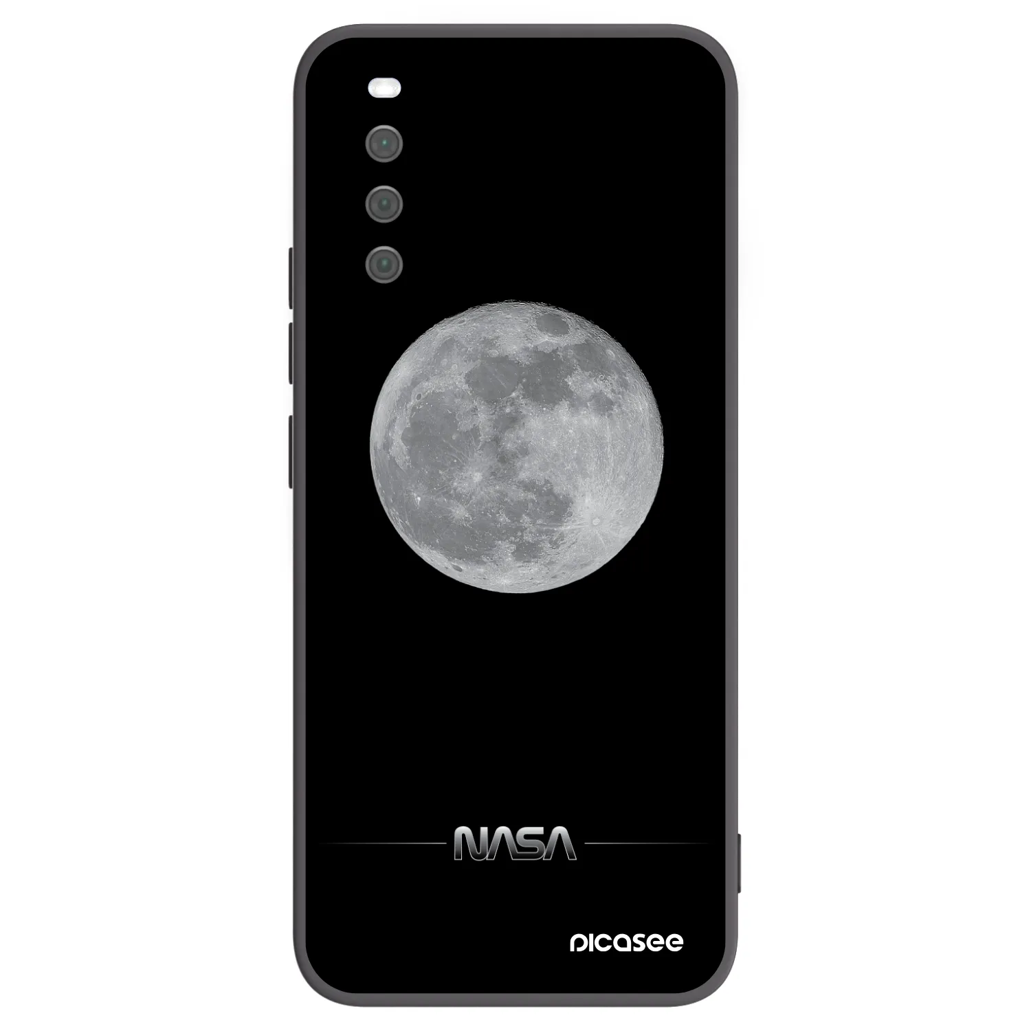 Picasee silikonowe czarne etui na Sony Xperia 10 III - Moon Minimal