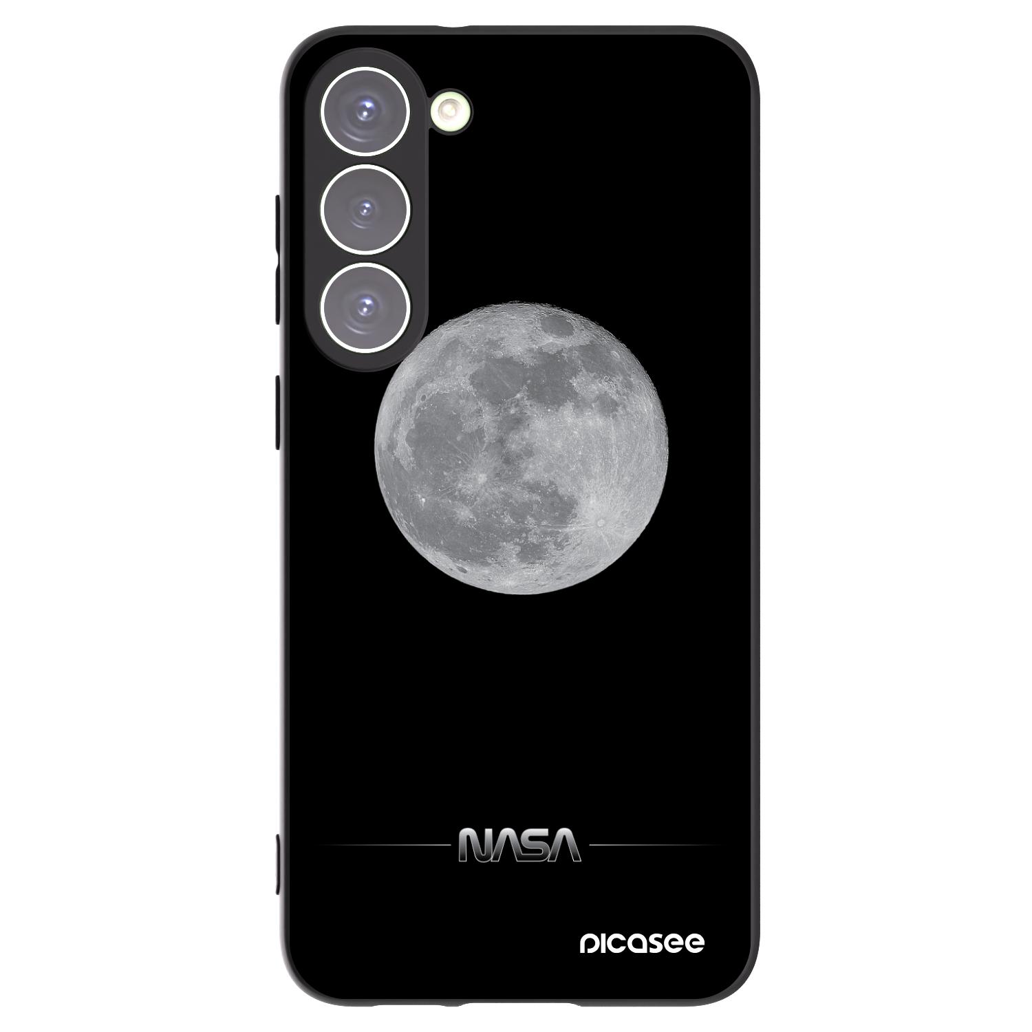 Picasee silikonowe czarne etui na Samsung Galaxy S23+ 5G - Moon Minimal