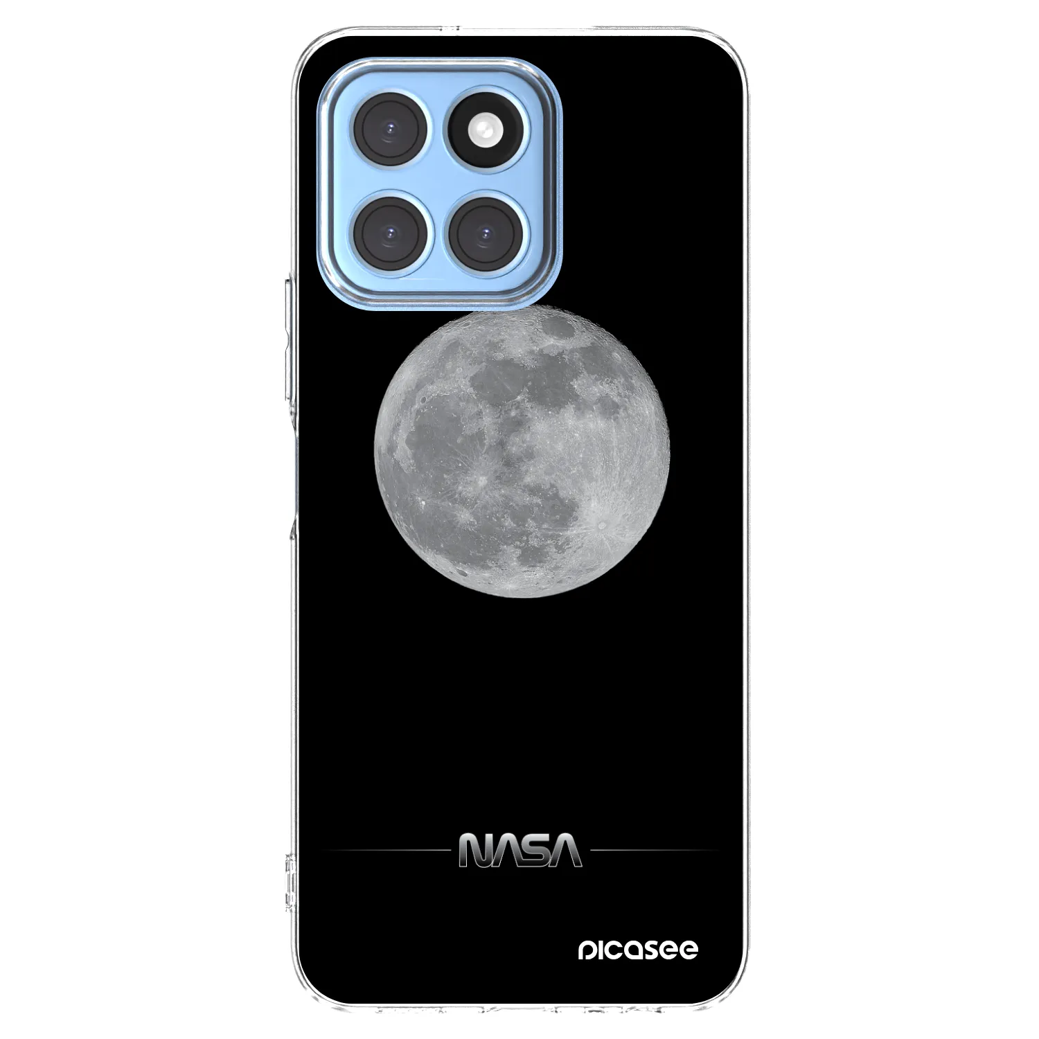 Picasee silikonowe przeźroczyste etui na Honor X8 5G - Moon Minimal