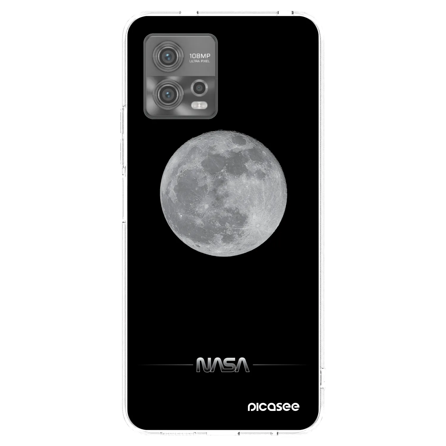 Picasee silikonowe przeźroczyste etui na Motorola Moto G72 - Moon Minimal