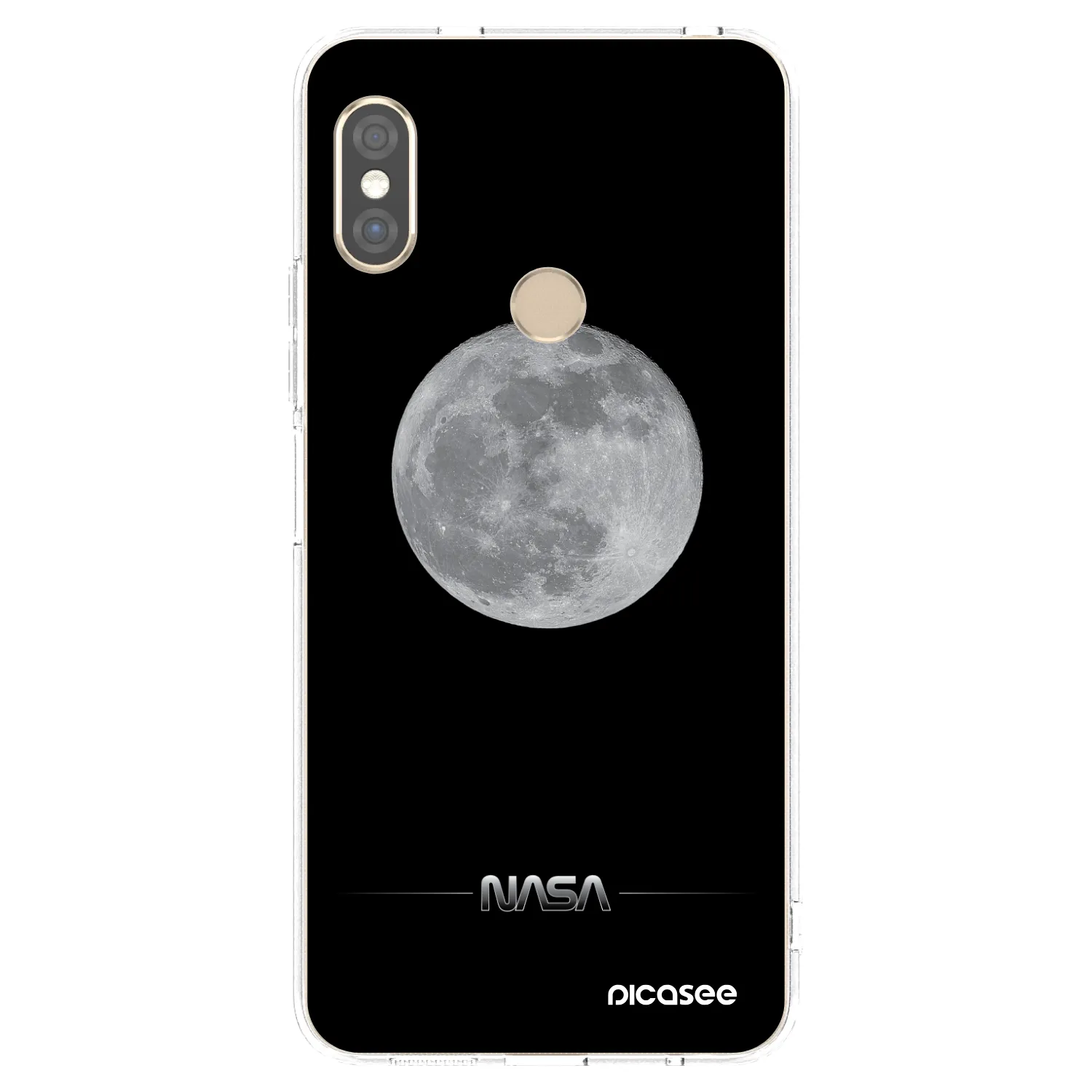 Picasee silikonowe przeźroczyste etui na Xiaomi Redmi Note 5 Global - Moon Minimal