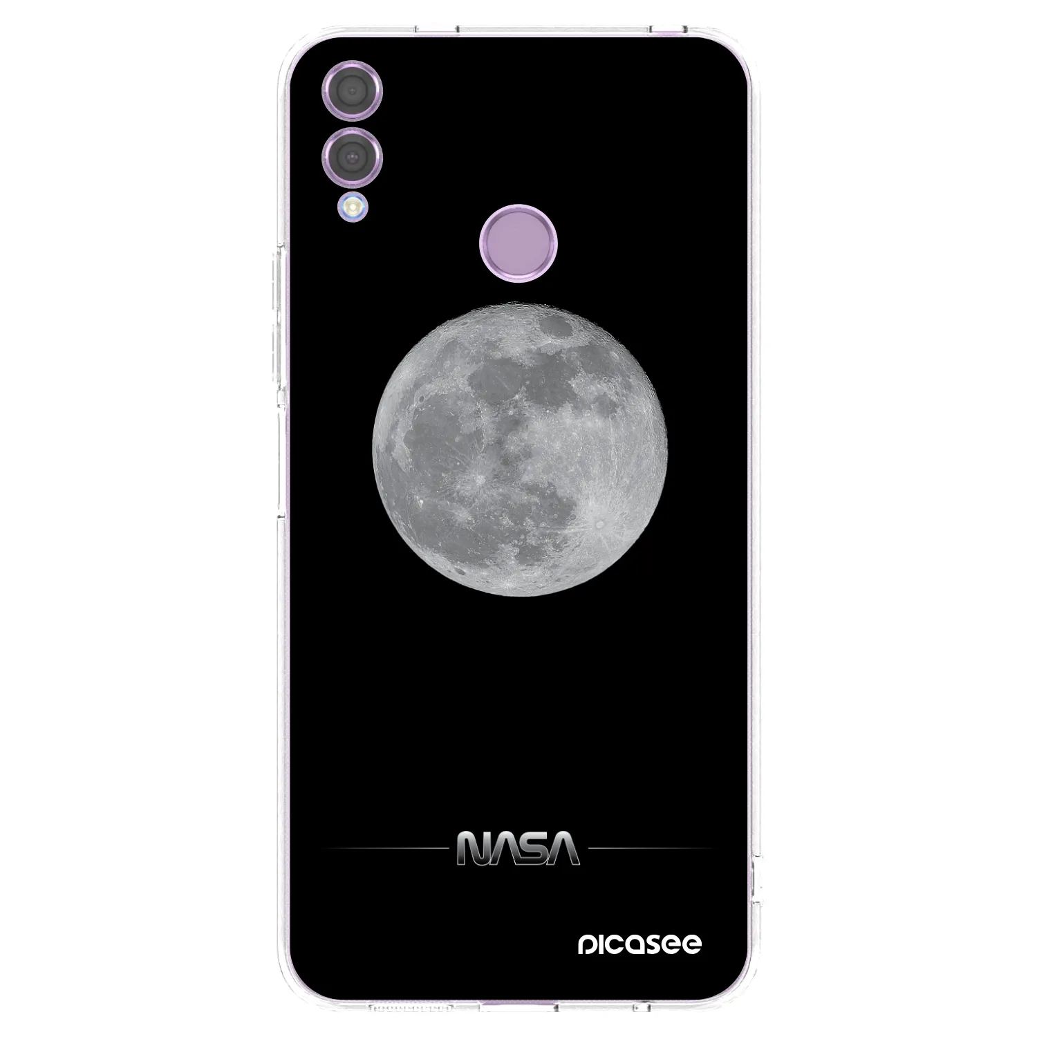 Picasee silikonowe przeźroczyste etui na Honor 8X - Moon Minimal