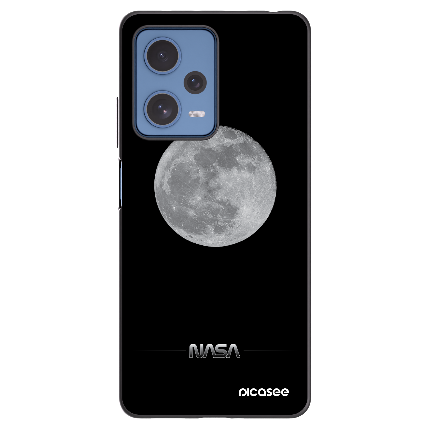 Picasee silikonowe czarne etui na Xiaomi Redmi Note 12 Pro 5G - Moon Minimal
