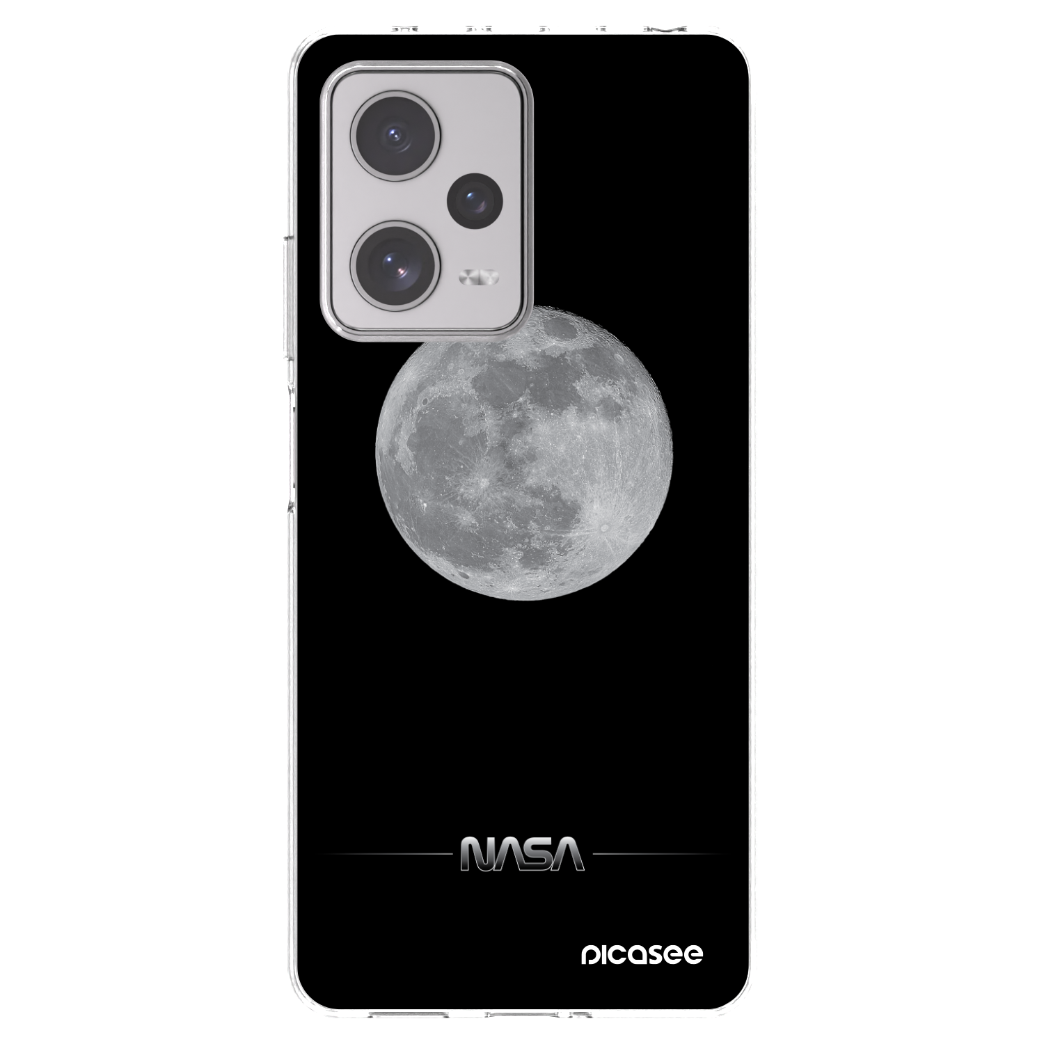 Picasee silikonowe przeźroczyste etui na Xiaomi Redmi Note 12 Pro+ 5G - Moon Minimal
