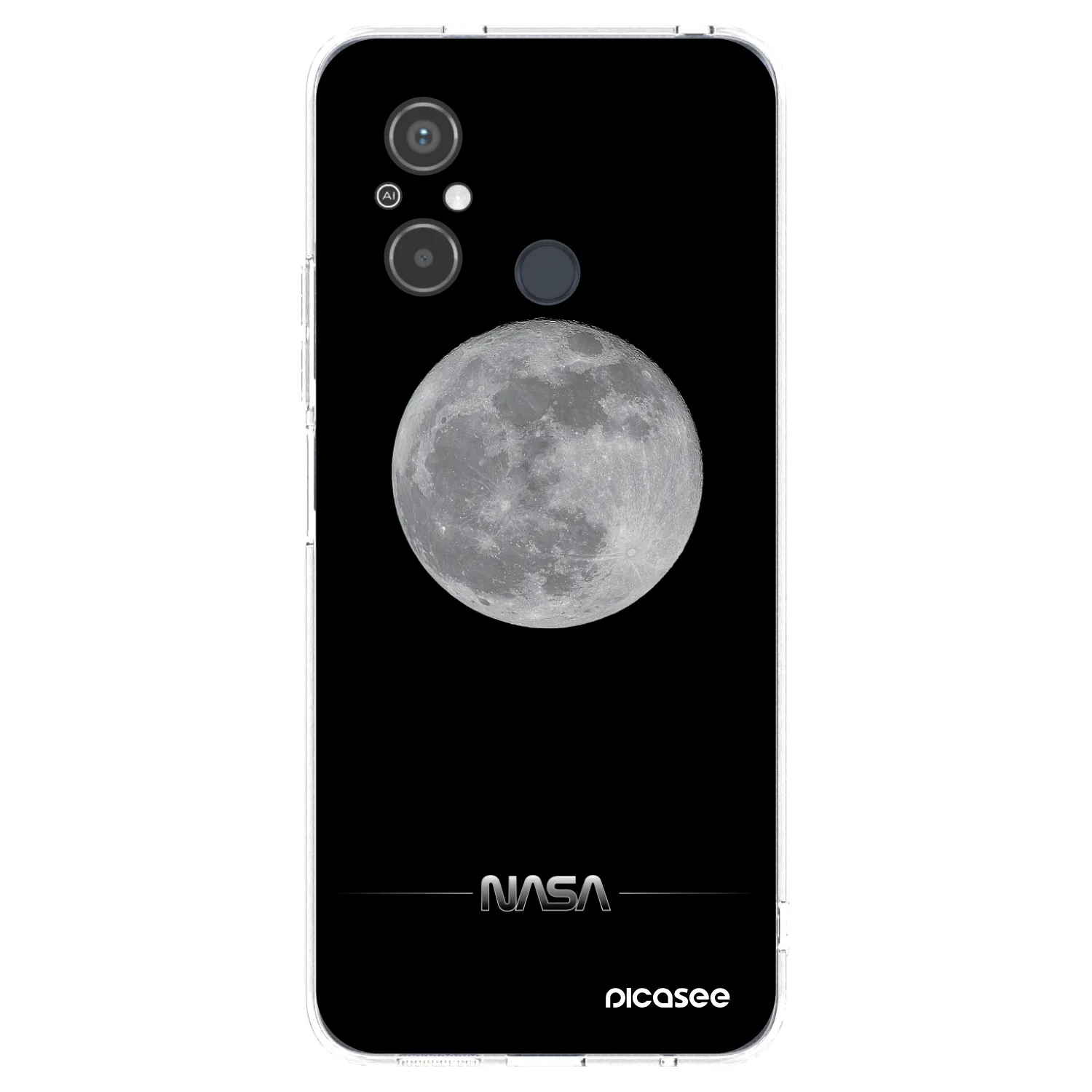 Picasee silikonowe przeźroczyste etui na Xiaomi Redmi 12C - Moon Minimal