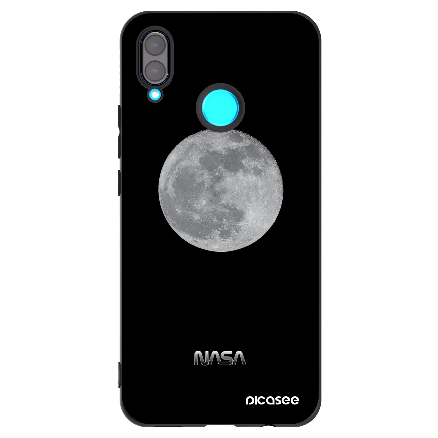 Picasee silikonowe czarne etui na Huawei Nova 3i - Moon Minimal