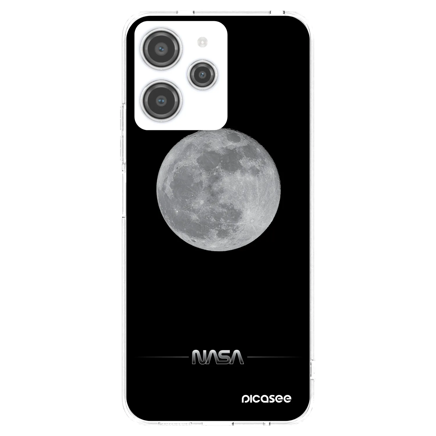 Picasee silikonowe przeźroczyste etui na Xiaomi Redmi 12 4G - Moon Minimal