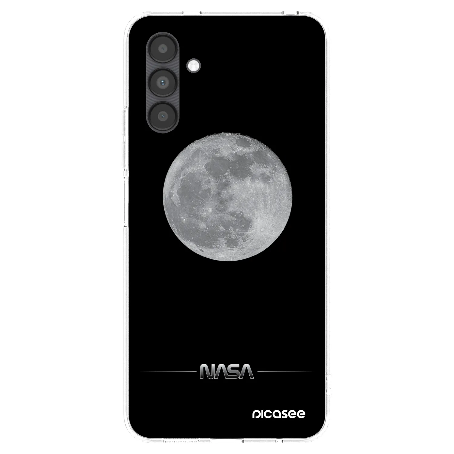Picasee silikonowe przeźroczyste etui na Samsung Galaxy A04s A047F - Moon Minimal