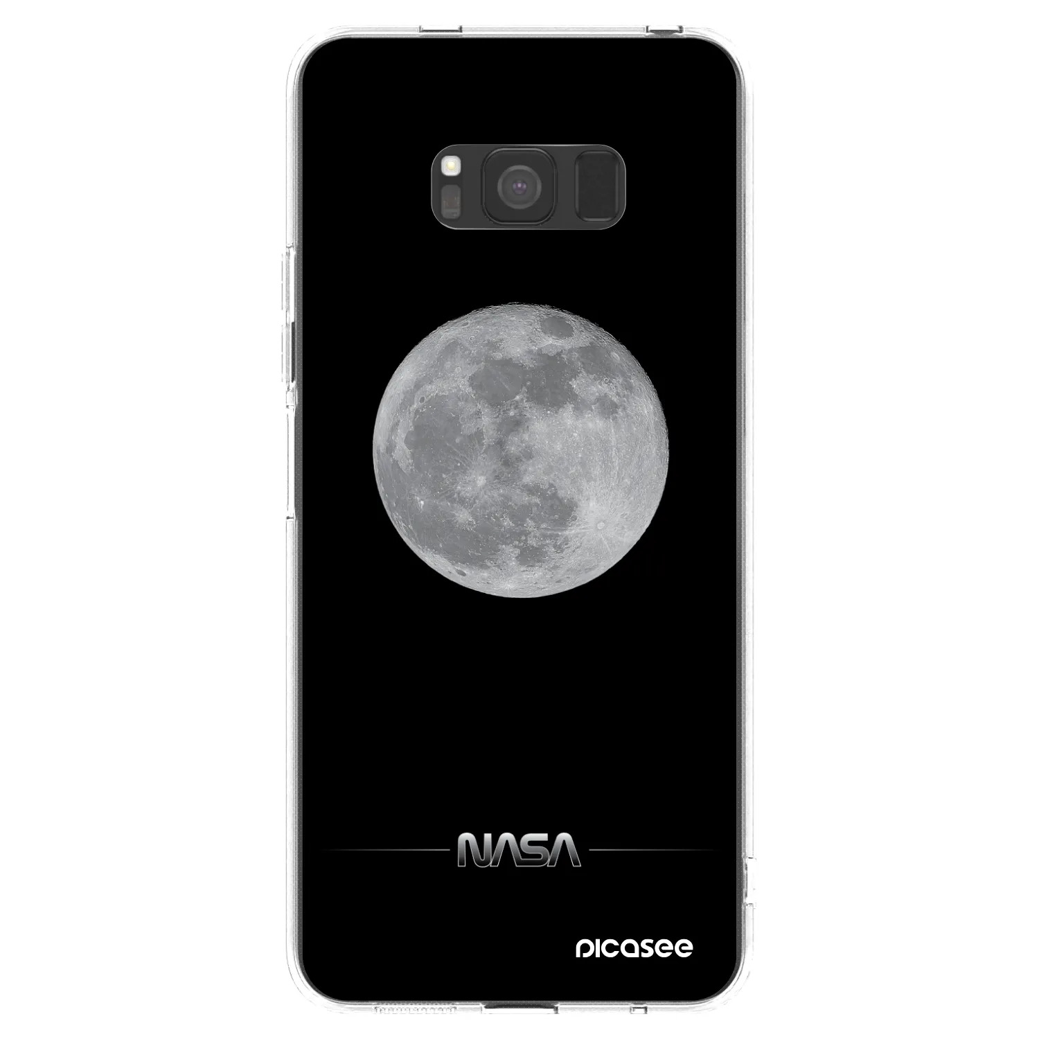 Picasee silikonowe przeźroczyste etui na Samsung Galaxy S8 G950F - Moon Minimal