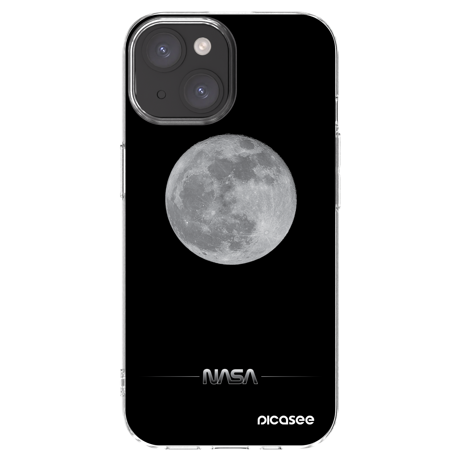 Picasee silikonowe przeźroczyste etui na Apple iPhone 15 - Moon Minimal