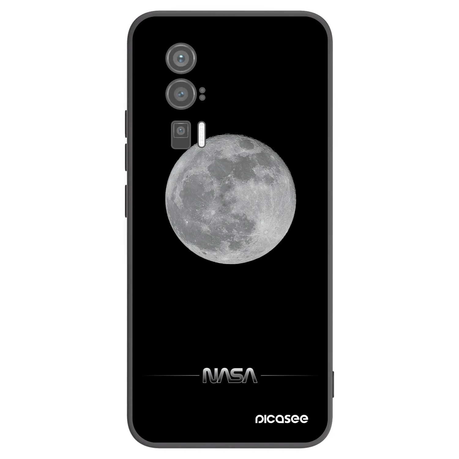 Picasee silikonowe czarne etui na Xiaomi Poco F5 Pro 5G - Moon Minimal
