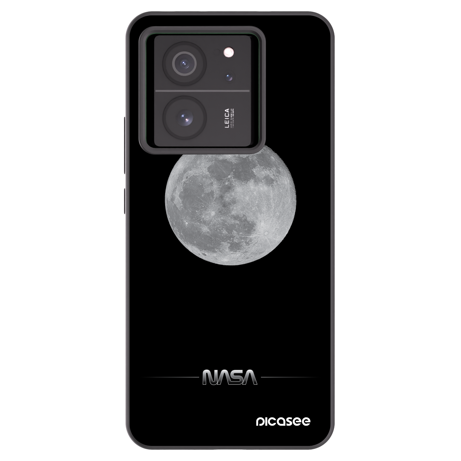 Picasee silikonowe czarne etui na Xiaomi 13T - Moon Minimal