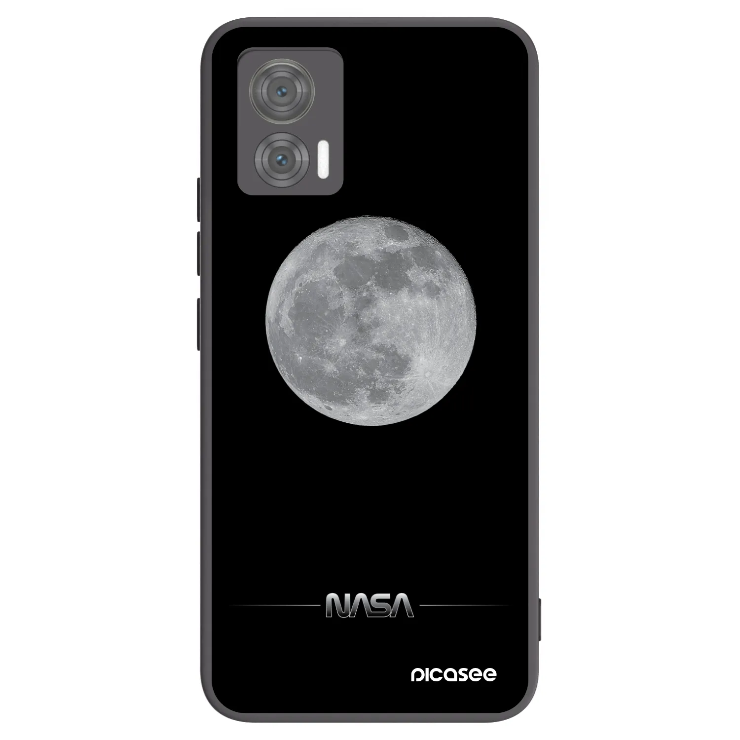 Picasee silikonowe czarne etui na Motorola Edge 30 Neo - Moon Minimal
