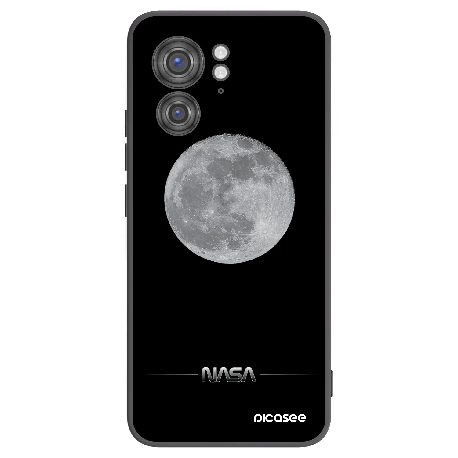Picasee silikonowe czarne etui na Motorola Edge 40 - Moon Minimal